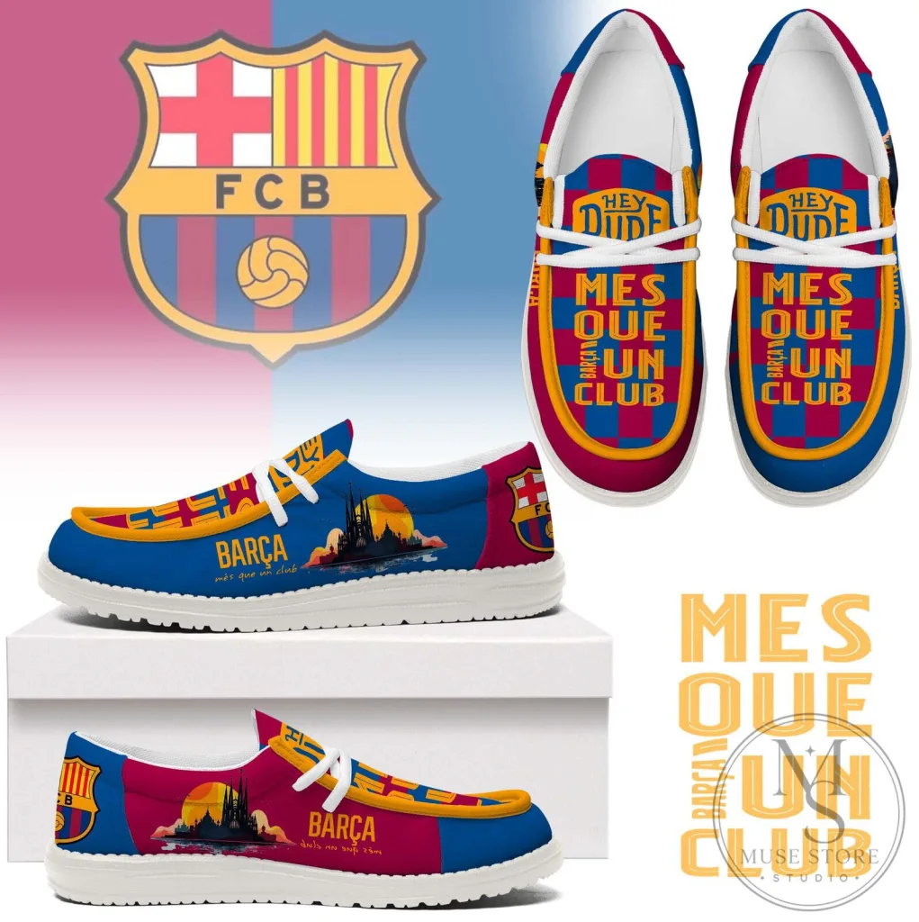 Barcelona Football Club Hey Dude Style Shoes