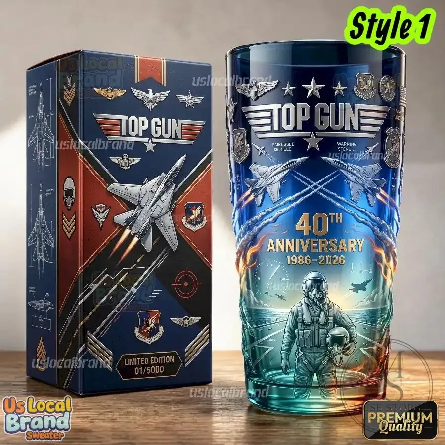 Top Gun 40th Anniversary Collectible Pint Glass 7 Top Gun 40th Anniversary Collectible Pint Glass