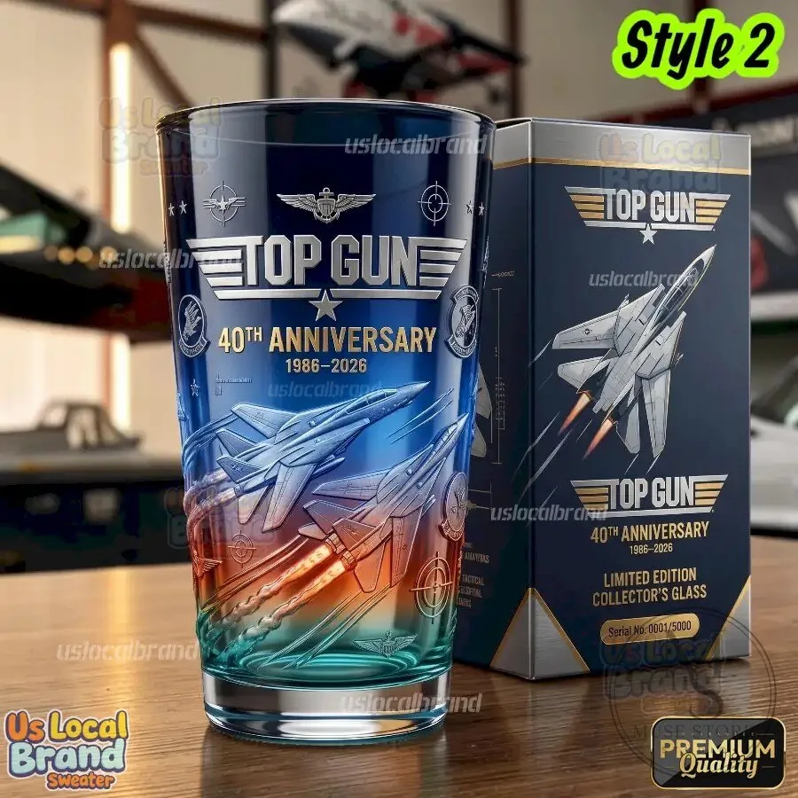Top Gun 40th Anniversary Collectible Pint Glass 8 Top Gun 40th Anniversary Collectible Pint Glass