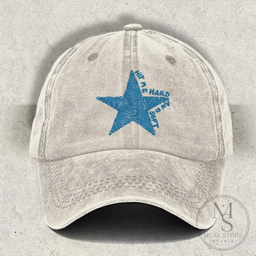 Hit Me Hard and Soft Embroidered Vintage Baseball Cap Hat 13 Hit Me Hard and Soft Embroidered Vintage Baseball Cap Hat
