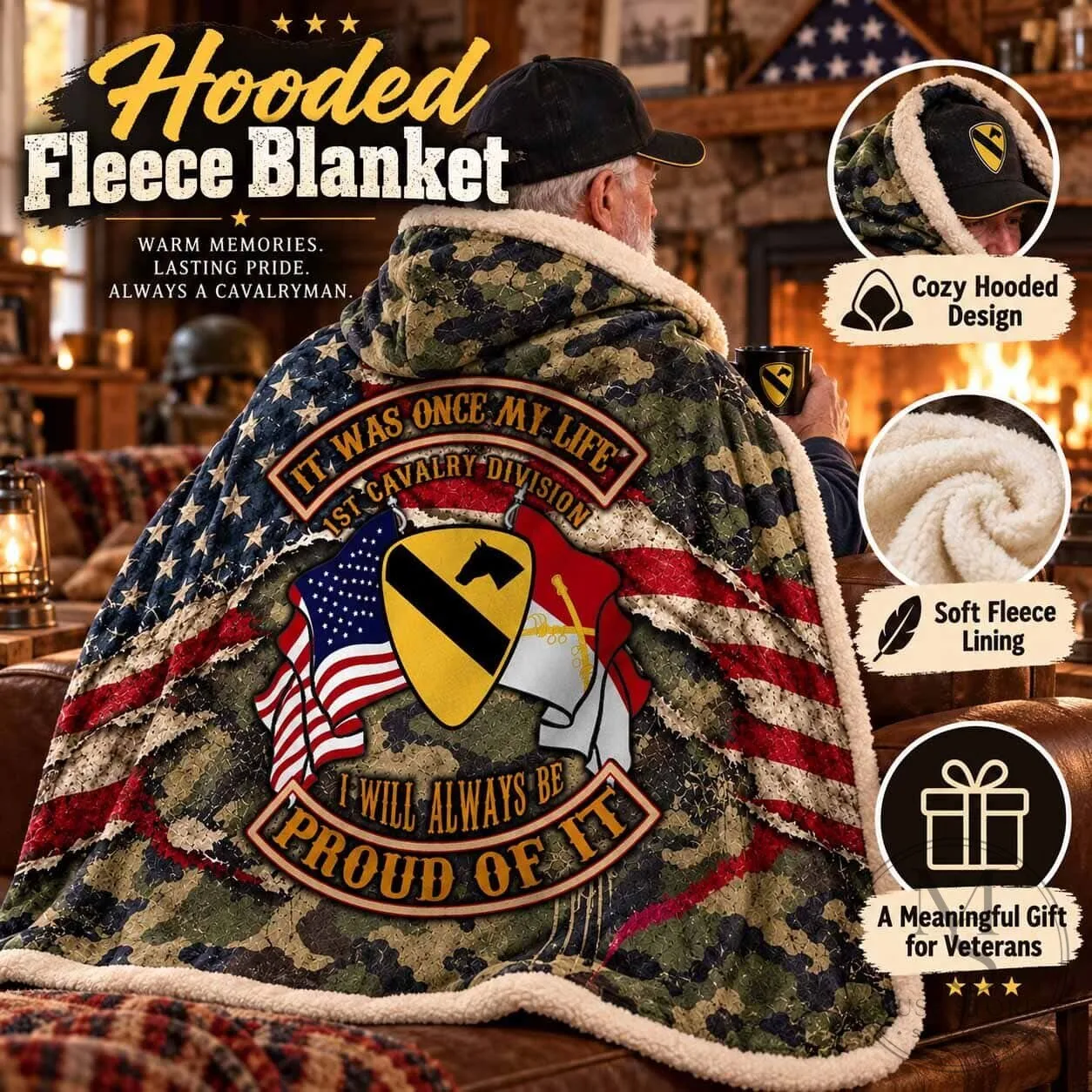 United States Army 101st Airborne Division Distressed Flag Hooded Blanket 12 United States Army 101st Airborne Division Distressed Flag Hooded Blanket