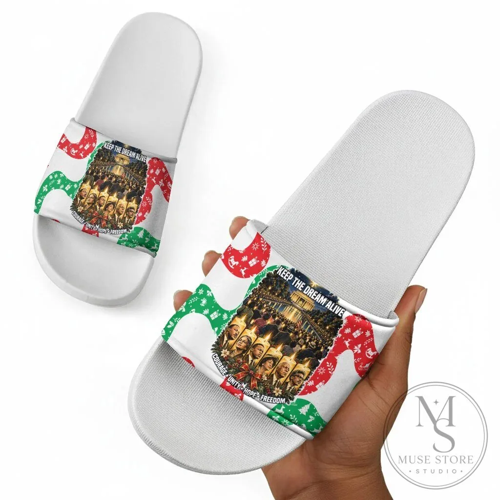 Civil Rights Leaders Christmas Holiday Keep The Dream Alive Slide Sandals 13 Civil Rights Leaders Christmas Holiday Keep The Dream Alive Slide Sandals