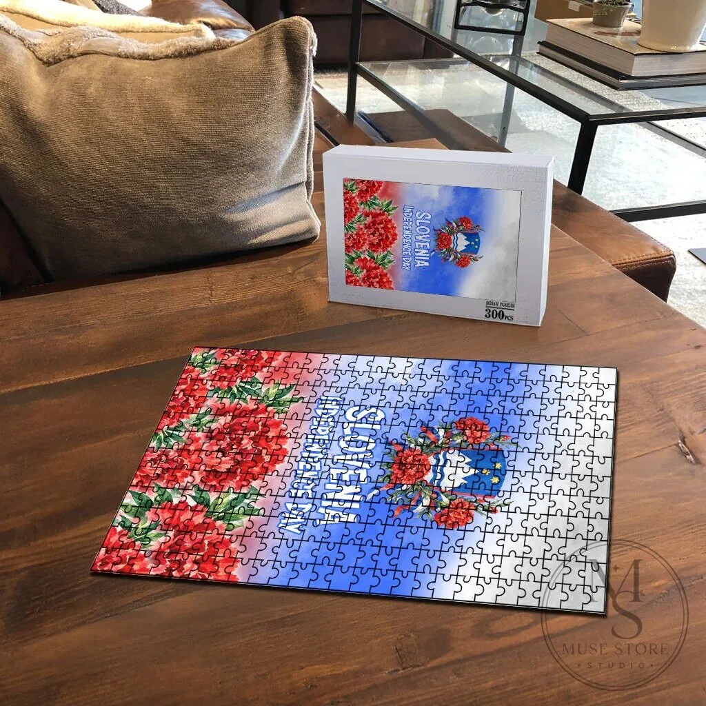 Slovenia Independence Day White Lipizzan Horse Red Carnation Emblem Jigsaw Puzzle 11 Slovenia Independence Day White Lipizzan Horse Red Carnation Emblem Jigsaw Puzzle