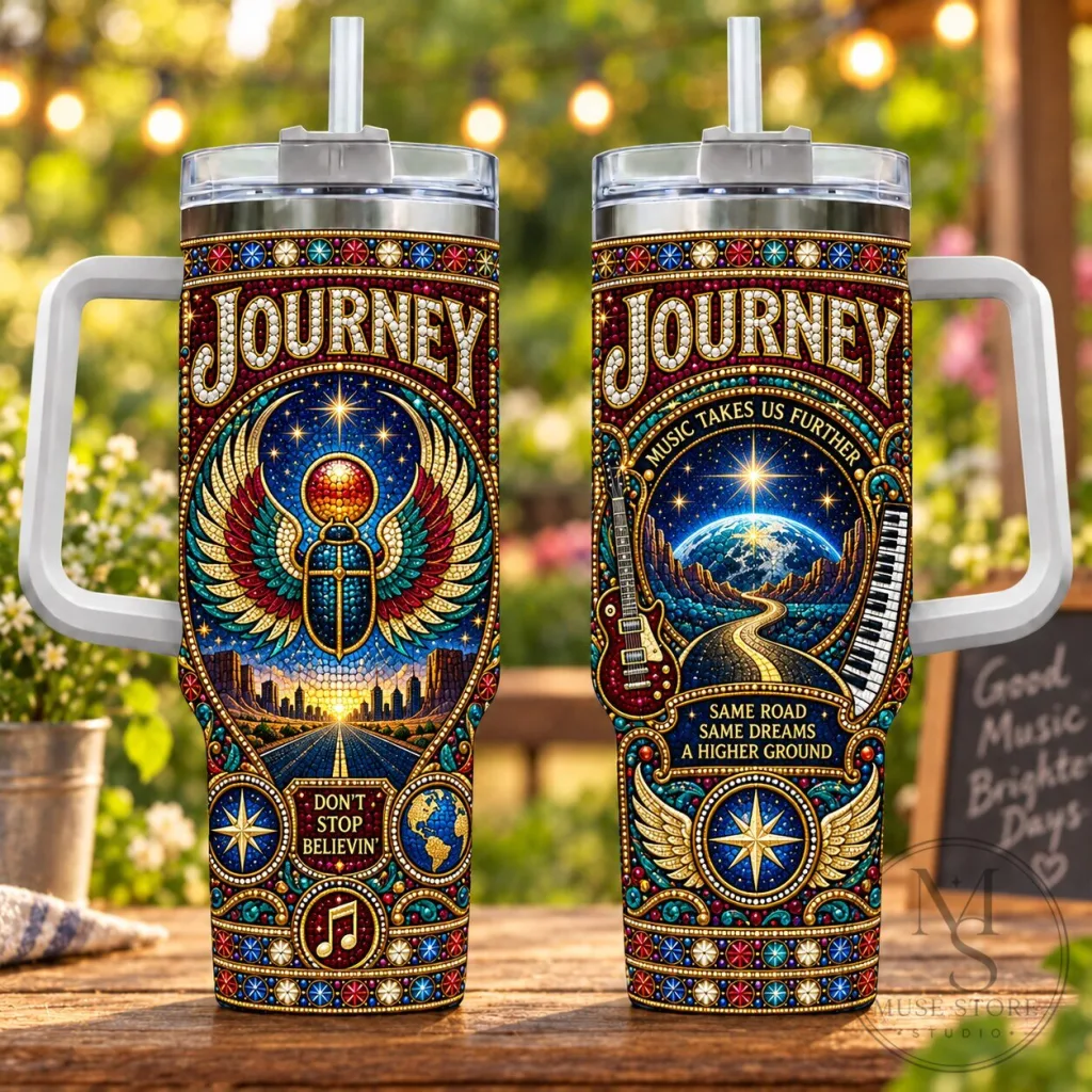 Journey Band Don't Stop Believin' Music Takes Us Further Tumbler Journey Band Don't Stop Believin' Music Takes Us Further Tumbler