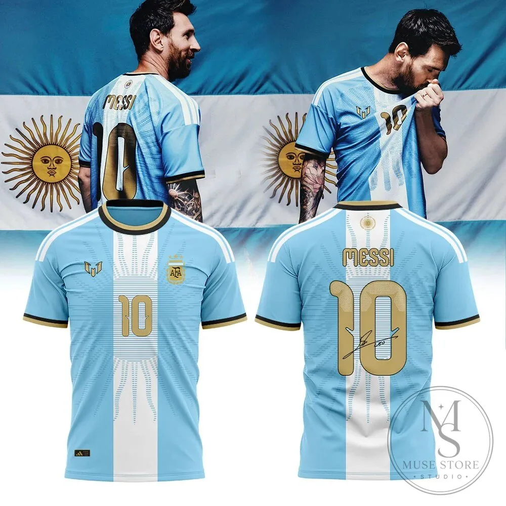 Lionel Messi Argentina National Team Number 10 Farewell Match Football Jersey