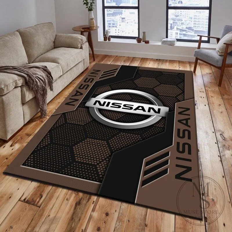 Nissan Blue Hexagon Pattern Car Logo Area Rug 13 Nissan Blue Hexagon Pattern Car Logo Area Rug