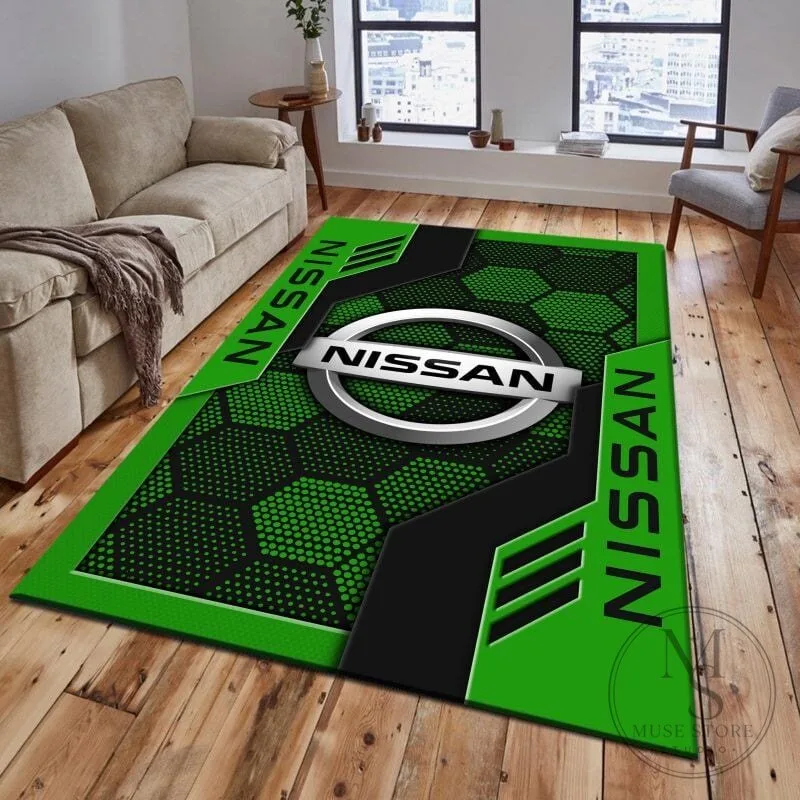 Nissan Blue Hexagon Pattern Car Logo Area Rug 15 Nissan Blue Hexagon Pattern Car Logo Area Rug