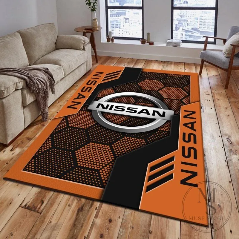 Nissan Blue Hexagon Pattern Car Logo Area Rug 17 Nissan Blue Hexagon Pattern Car Logo Area Rug