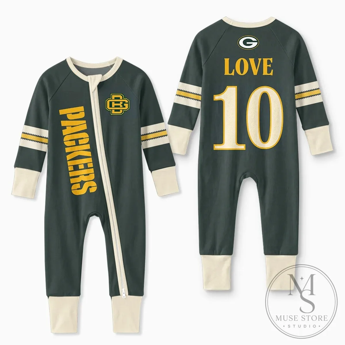 Green Bay Packers Football Team Baby Romper with Love 10 Design 16 Green Bay Packers Football Team Baby Romper with Love 10 Design