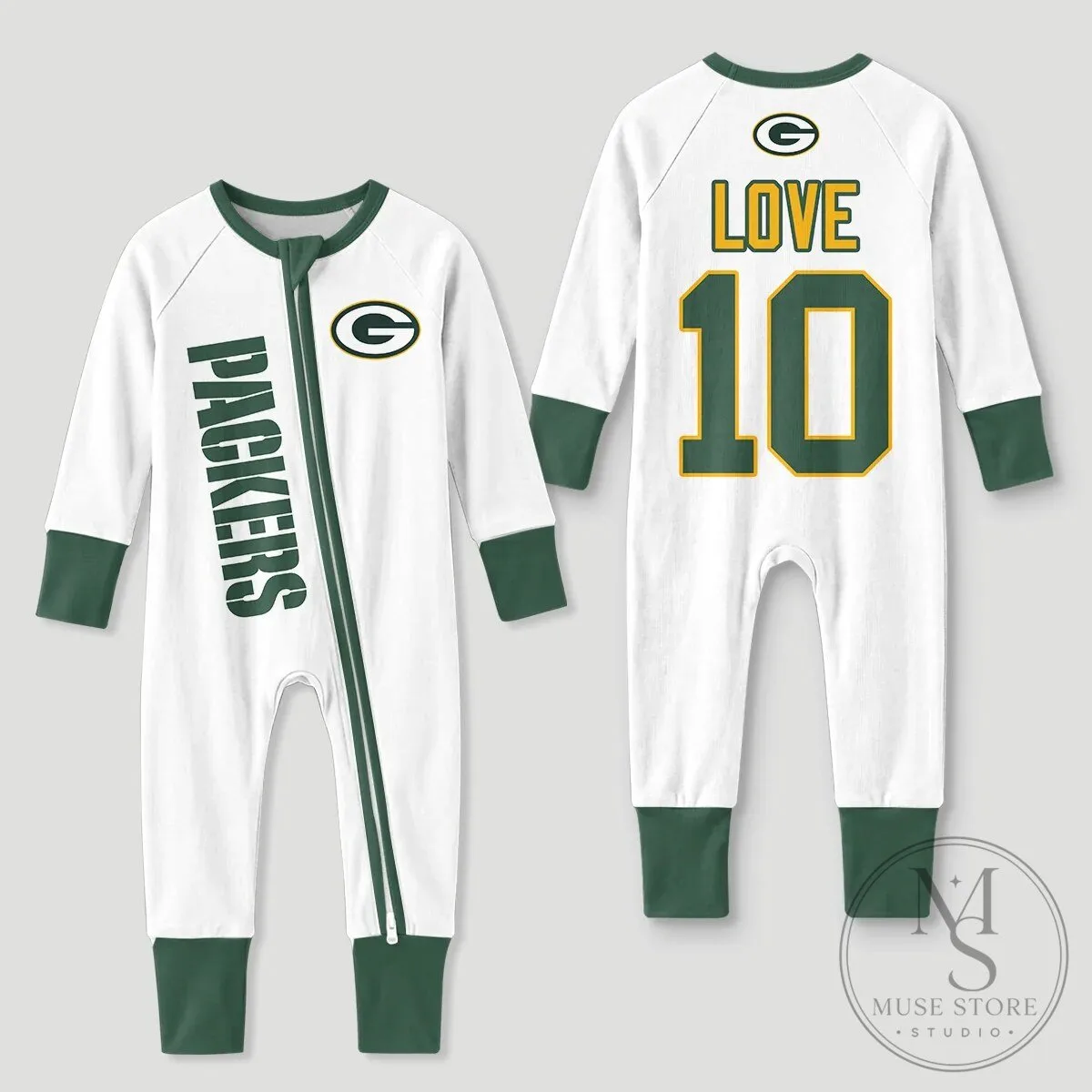 Green Bay Packers Football Team Baby Romper with Love 10 Design 17 Green Bay Packers Football Team Baby Romper with Love 10 Design