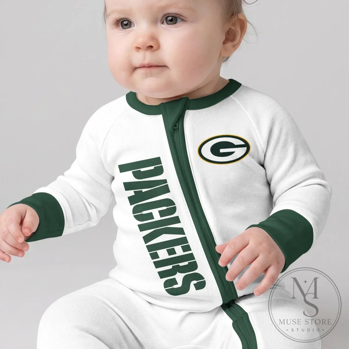 Green Bay Packers Football Team Baby Romper with Love 10 Design 19 Green Bay Packers Football Team Baby Romper with Love 10 Design