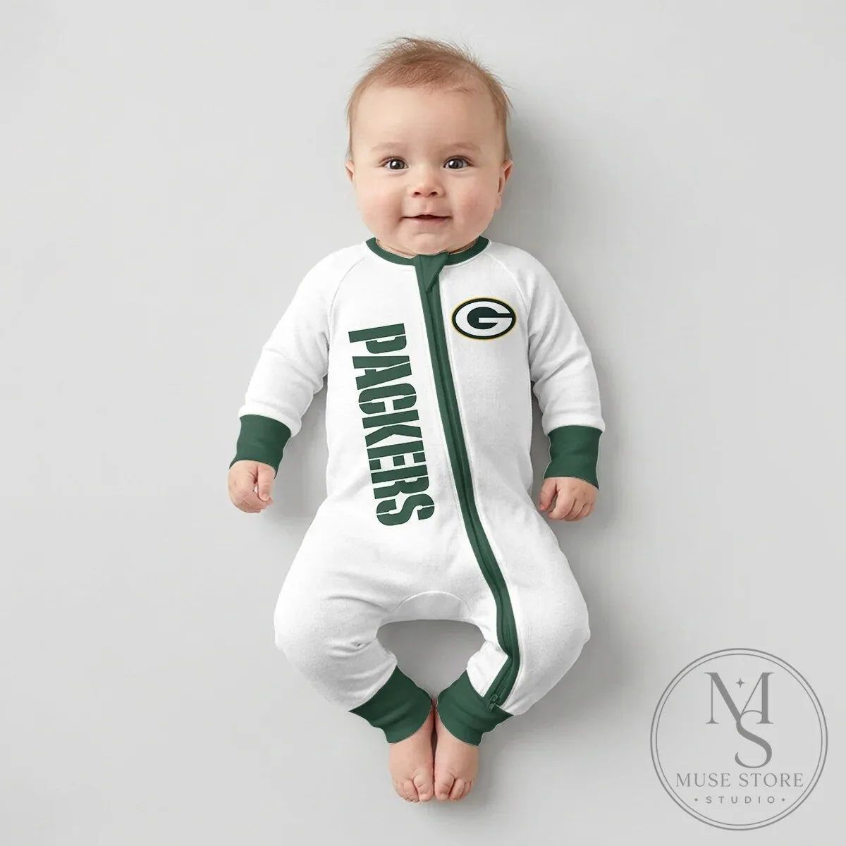 Green Bay Packers Football Team Baby Romper with Love 10 Design 23 Green Bay Packers Football Team Baby Romper with Love 10 Design