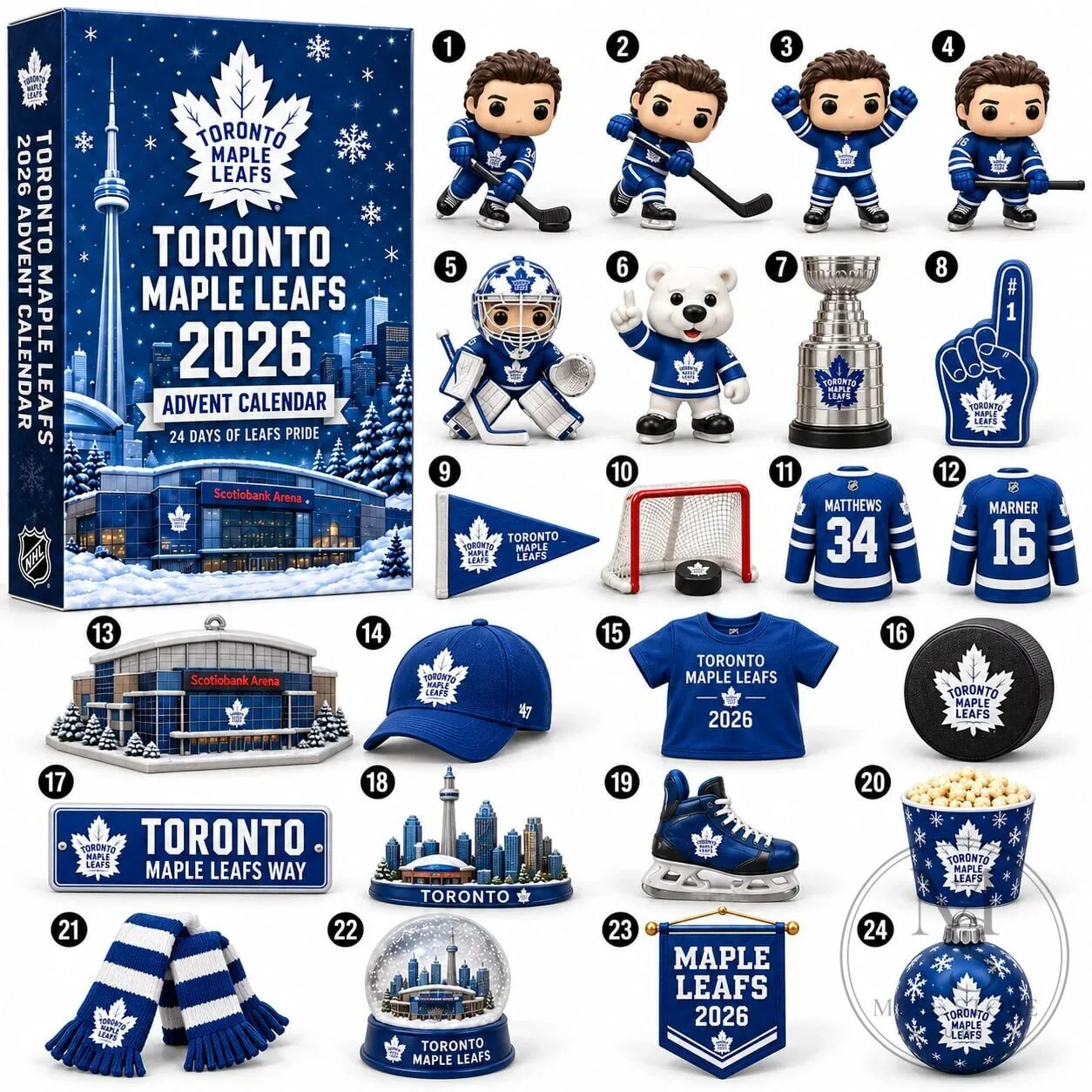 Toronto Maple Leafs 2026 NHL Hockey Team Advent Calendar with 24 Days of Pride