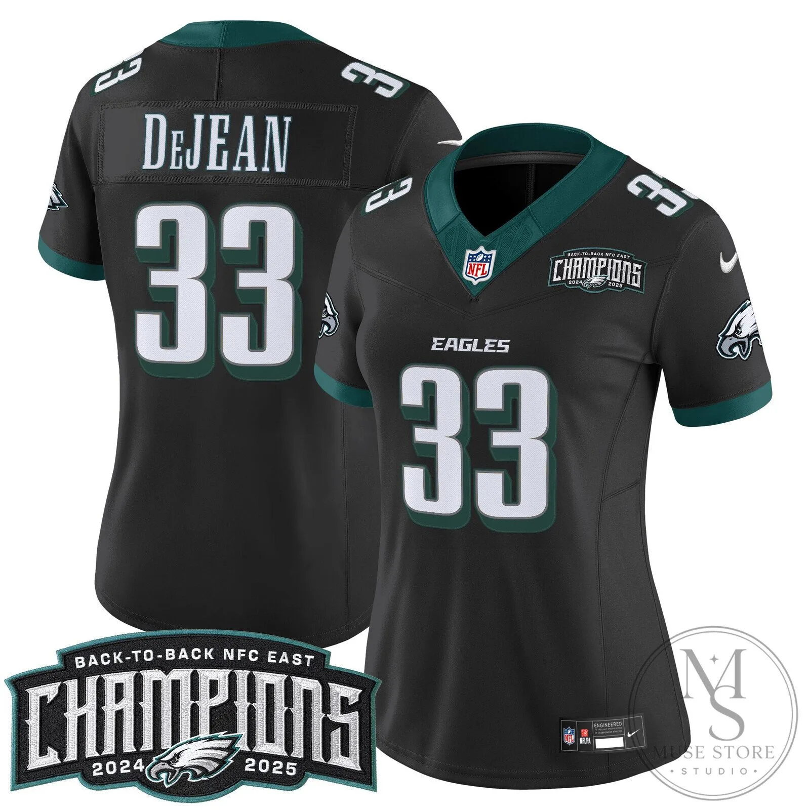 Philadelphia Eagles Back-to-Back NFC East Champions Saquon Barkley Football Jersey 65 Philadelphia Eagles Back-to-Back NFC East Champions Saquon Barkley Football Jersey