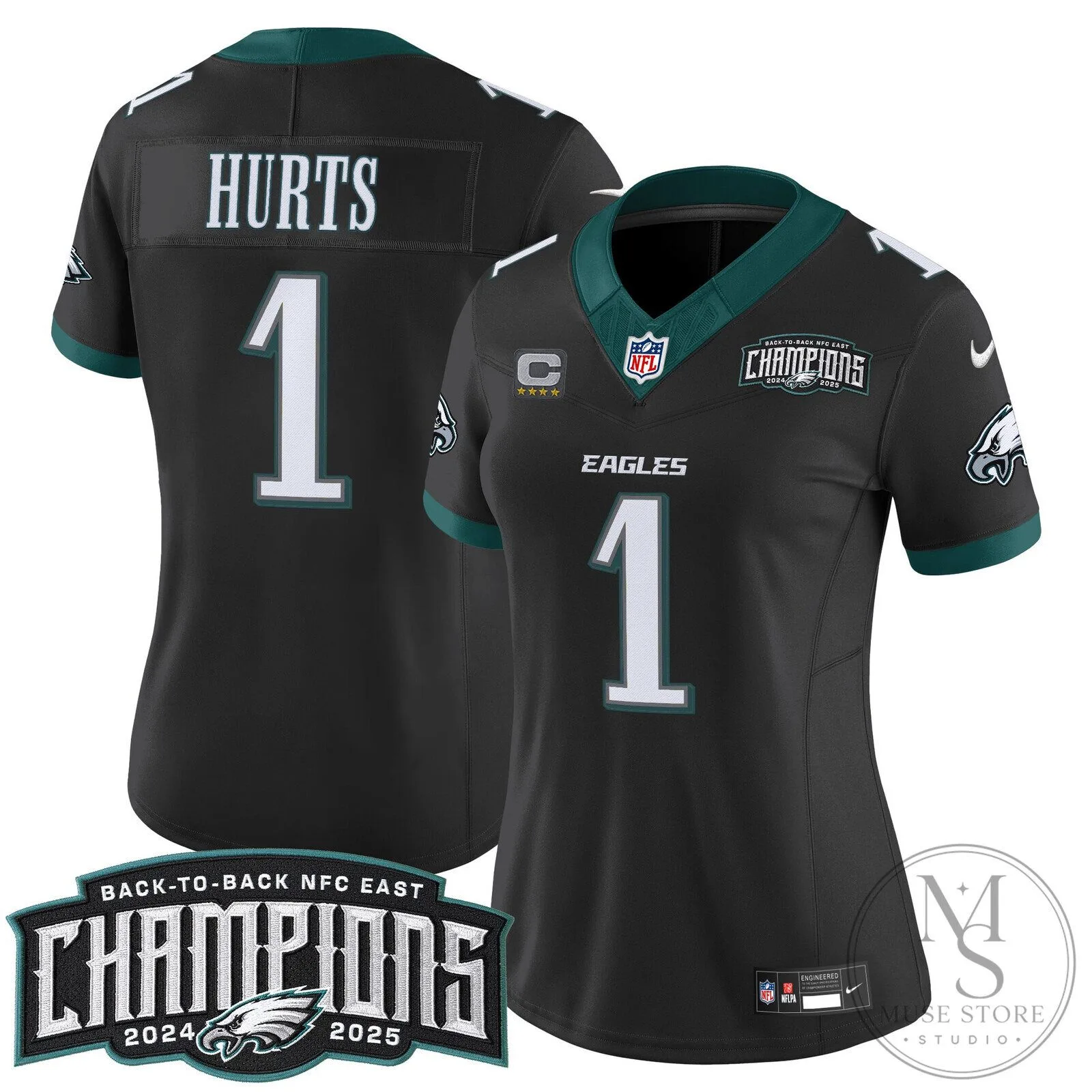 Philadelphia Eagles Back-to-Back NFC East Champions Saquon Barkley Football Jersey 67 Philadelphia Eagles Back-to-Back NFC East Champions Saquon Barkley Football Jersey