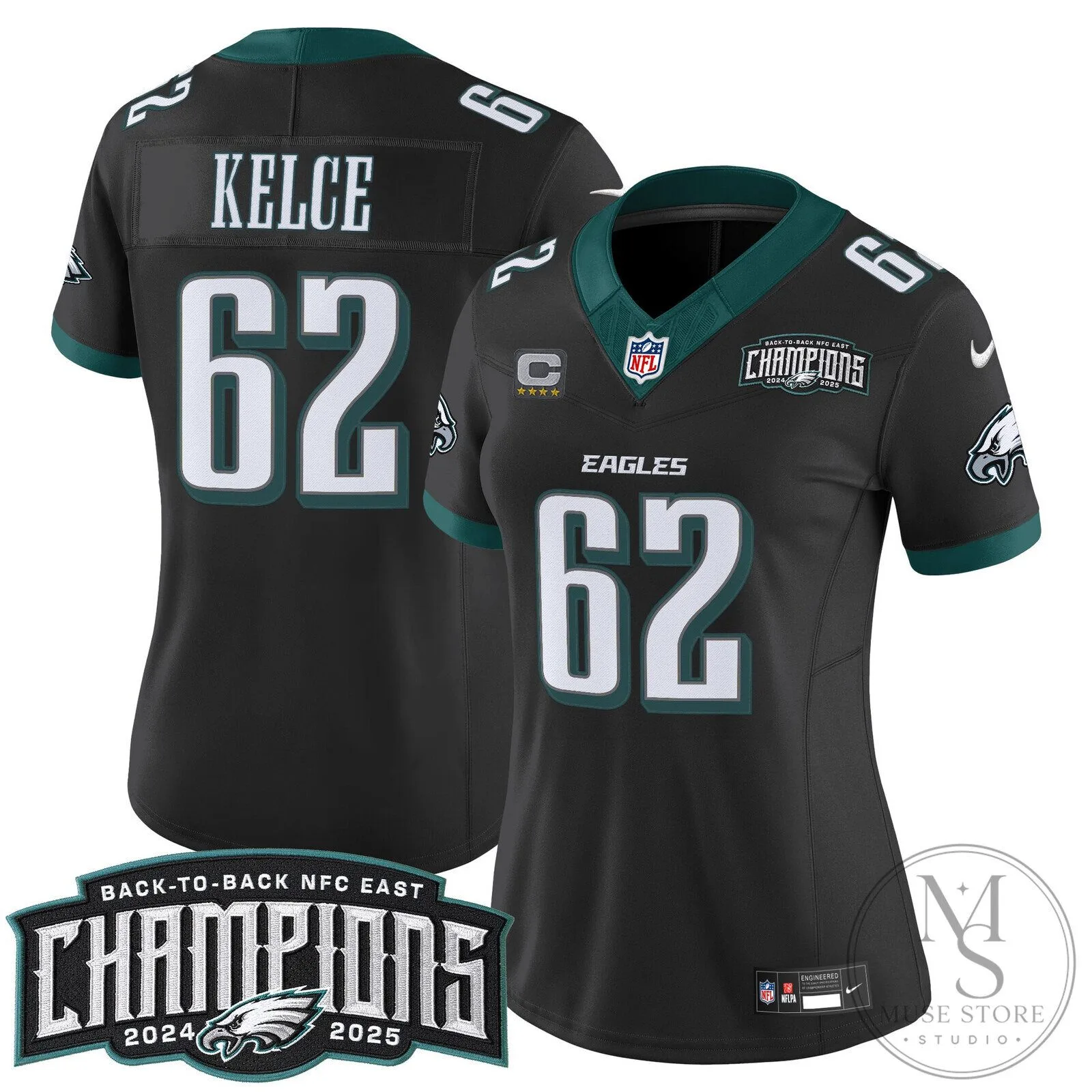 Philadelphia Eagles Back-to-Back NFC East Champions Saquon Barkley Football Jersey 68 Philadelphia Eagles Back-to-Back NFC East Champions Saquon Barkley Football Jersey
