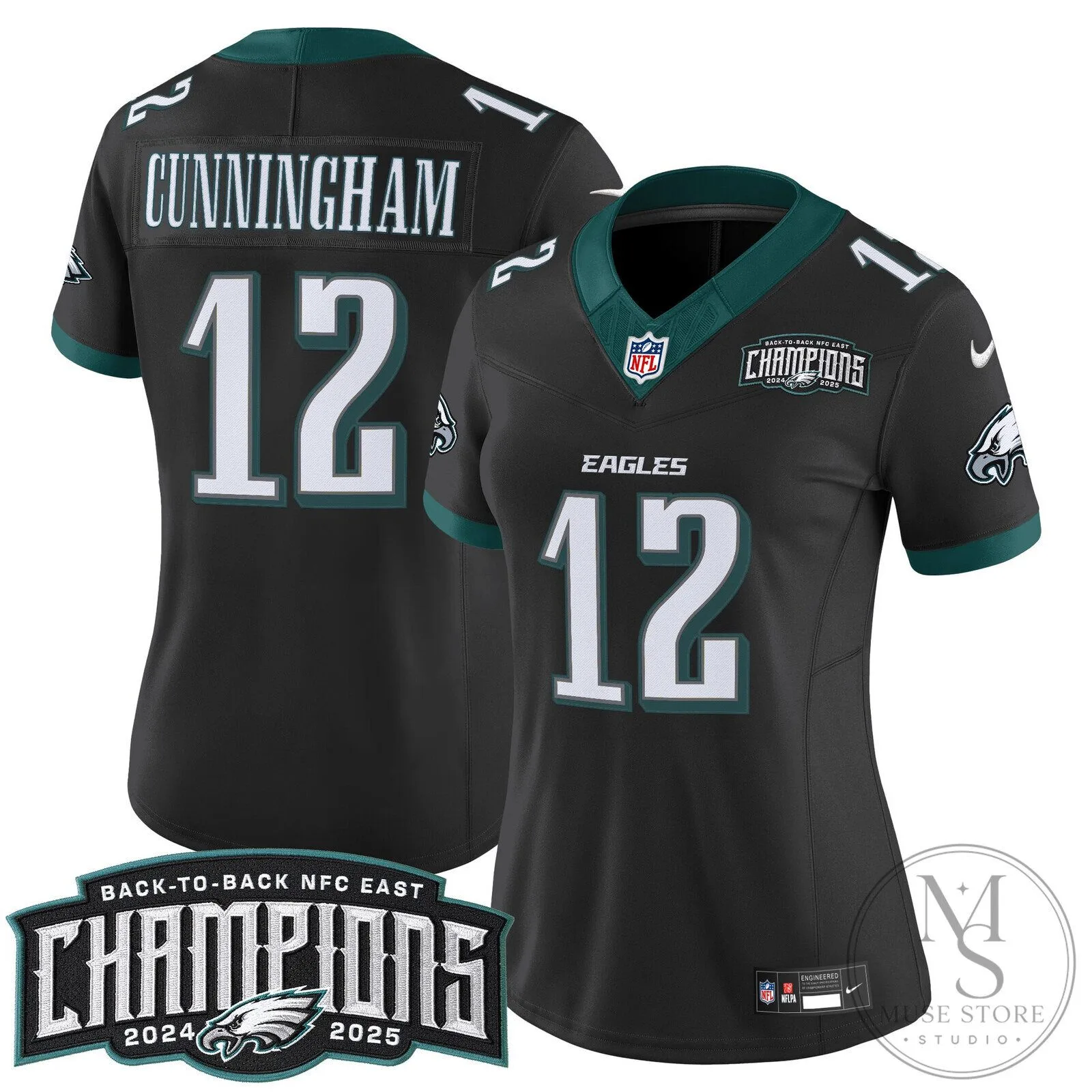 Philadelphia Eagles Back-to-Back NFC East Champions Saquon Barkley Football Jersey 70 Philadelphia Eagles Back-to-Back NFC East Champions Saquon Barkley Football Jersey