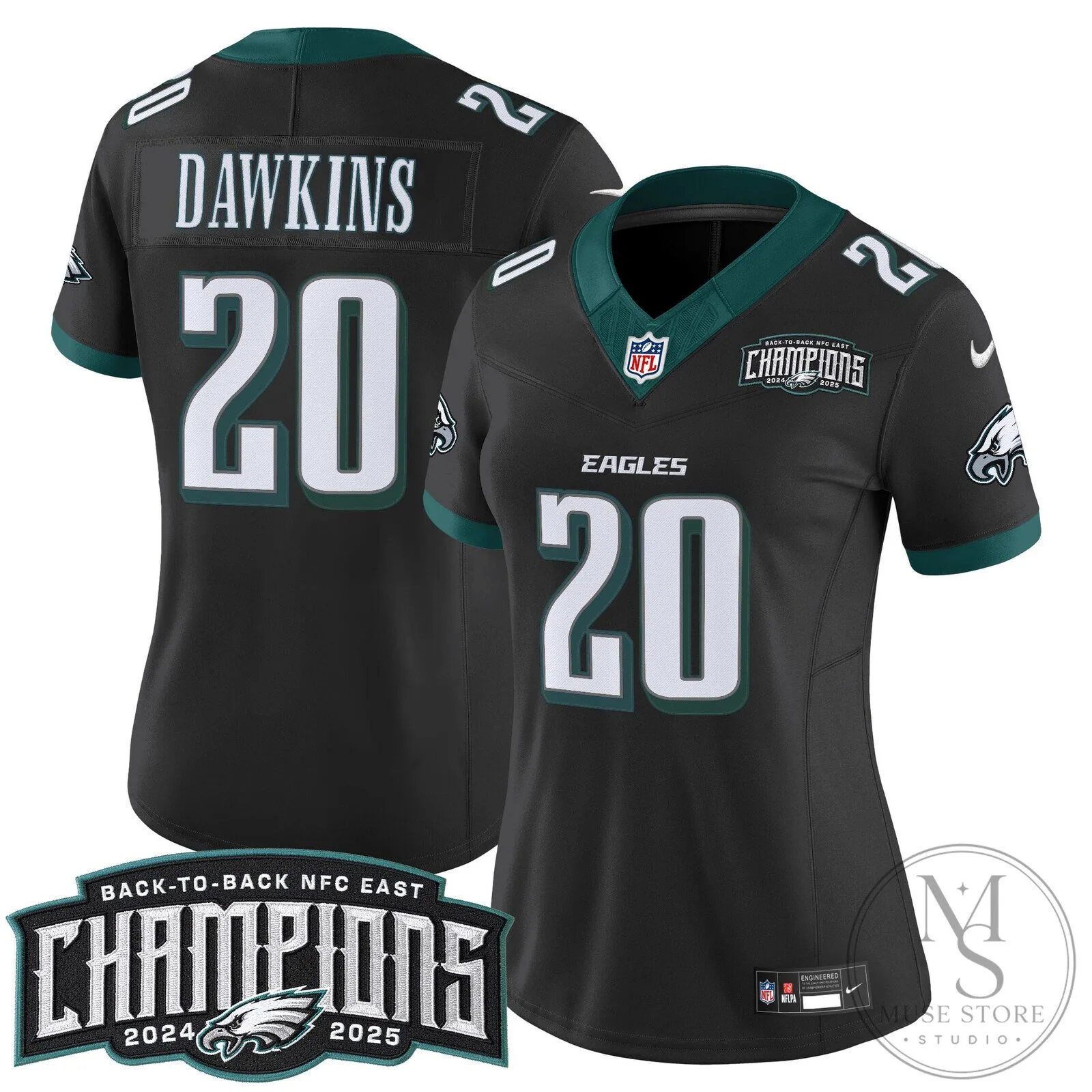 Philadelphia Eagles Back-to-Back NFC East Champions Saquon Barkley Football Jersey 72 Philadelphia Eagles Back-to-Back NFC East Champions Saquon Barkley Football Jersey