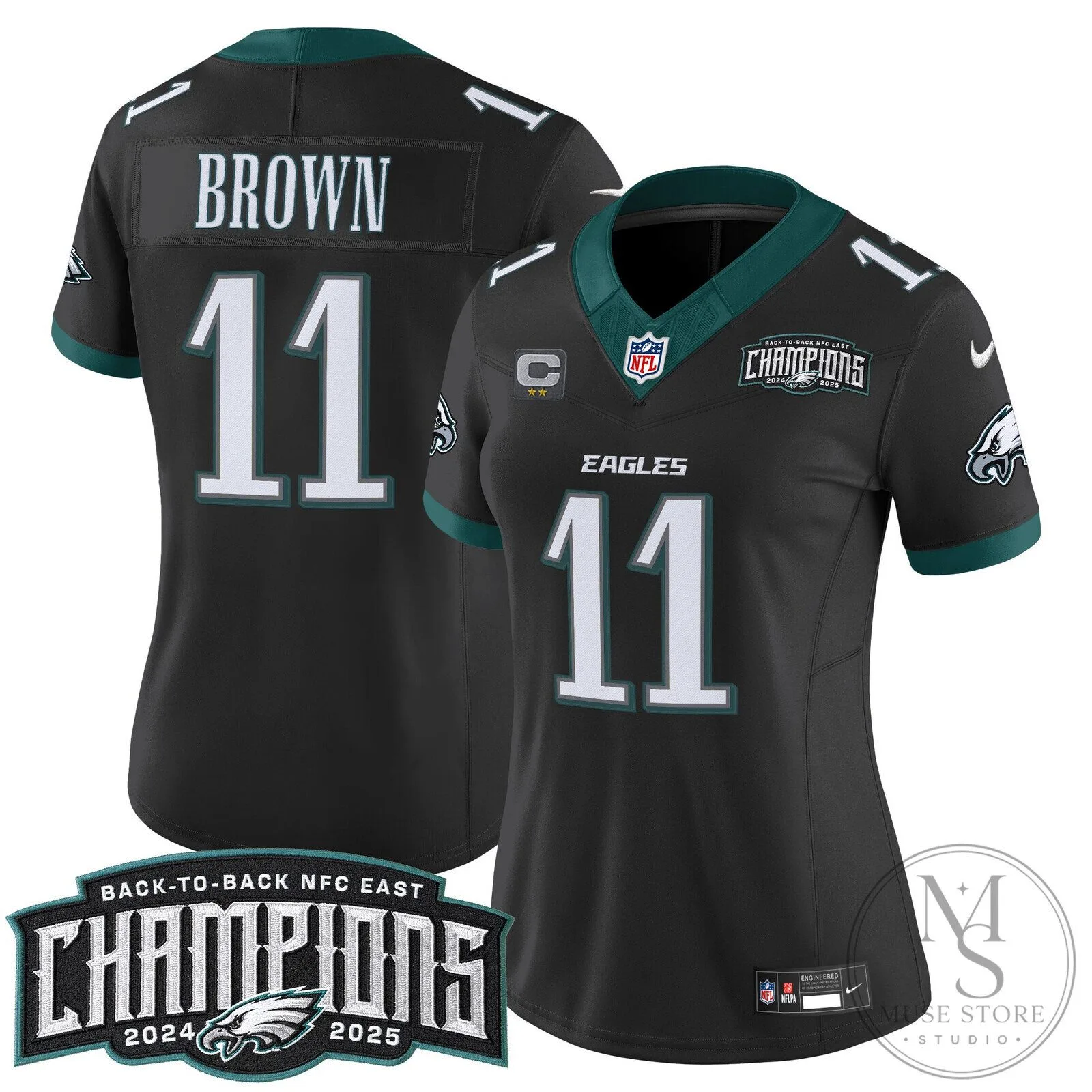 Philadelphia Eagles Back-to-Back NFC East Champions Saquon Barkley Football Jersey 73 Philadelphia Eagles Back-to-Back NFC East Champions Saquon Barkley Football Jersey