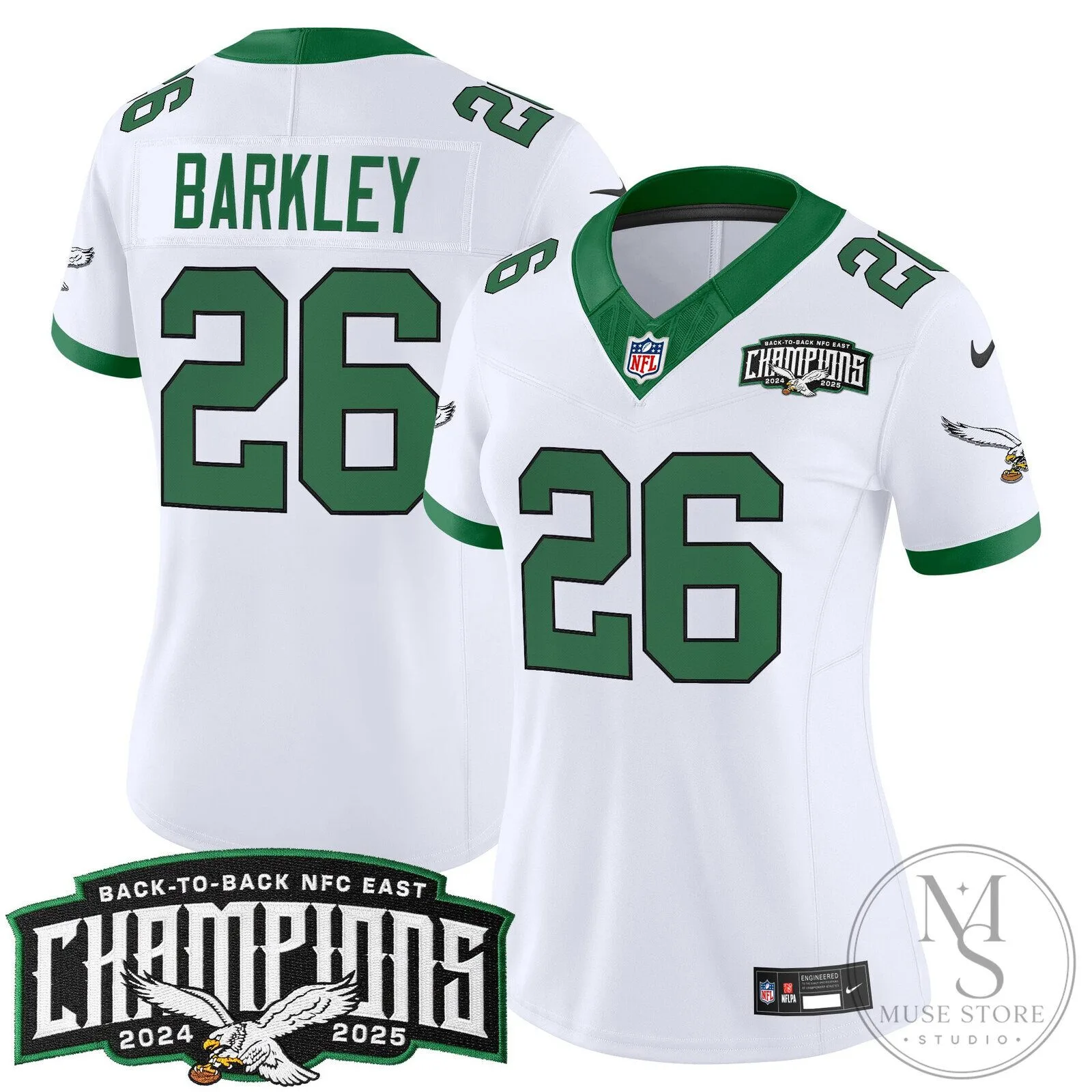 Philadelphia Eagles Back-to-Back NFC East Champions Saquon Barkley Football Jersey 74 Philadelphia Eagles Back-to-Back NFC East Champions Saquon Barkley Football Jersey