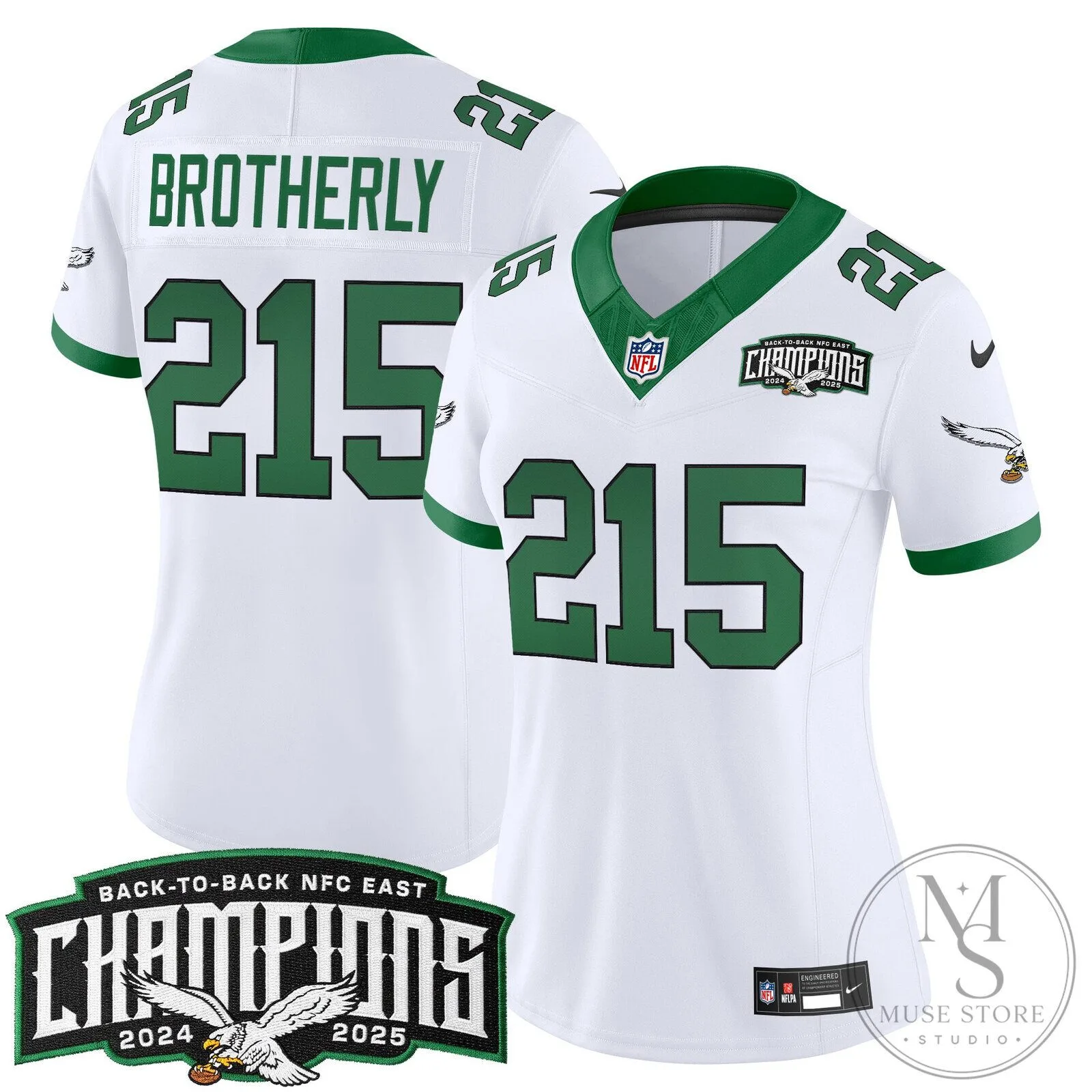 Philadelphia Eagles Back-to-Back NFC East Champions Saquon Barkley Football Jersey 76 Philadelphia Eagles Back-to-Back NFC East Champions Saquon Barkley Football Jersey