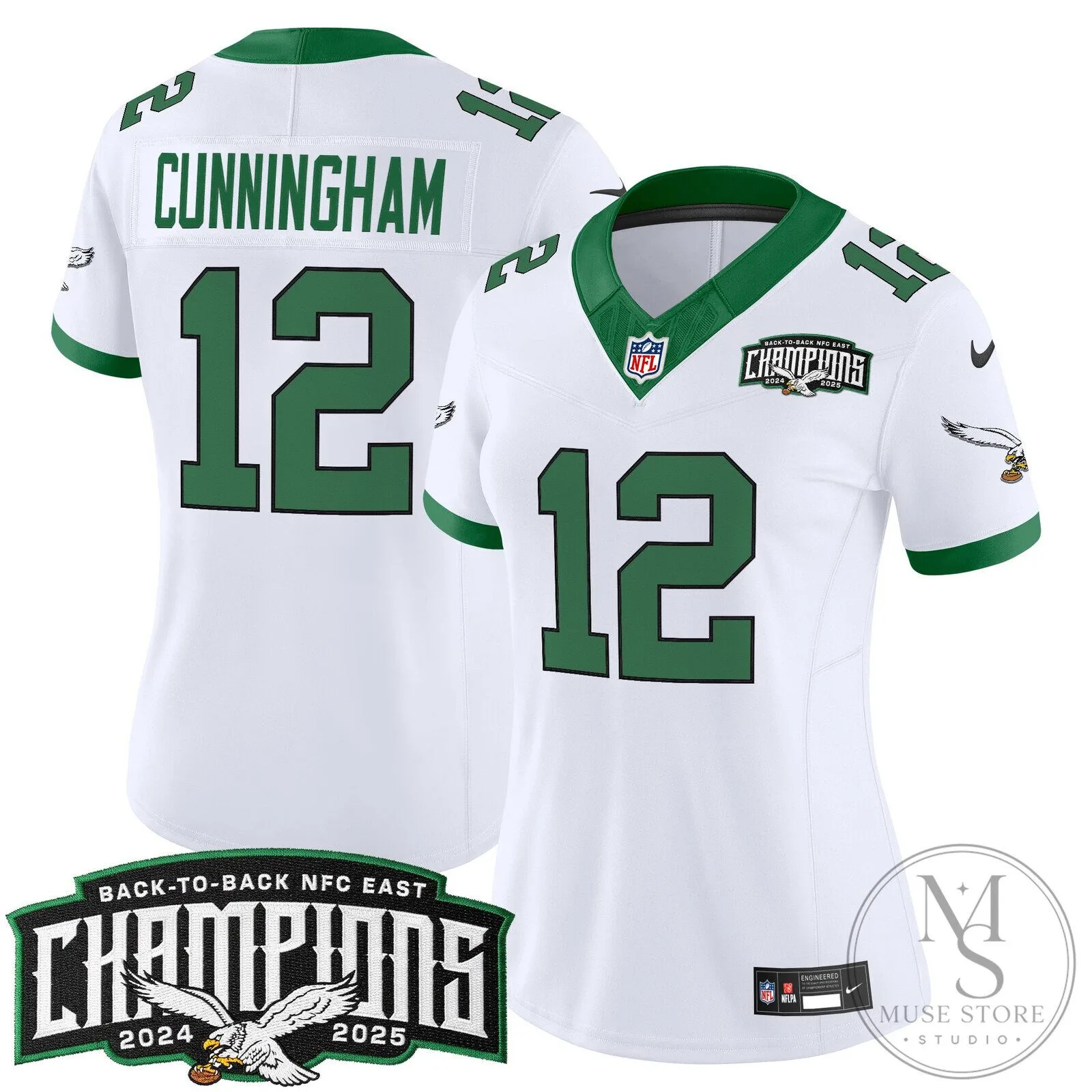 Philadelphia Eagles Back-to-Back NFC East Champions Saquon Barkley Football Jersey 80 Philadelphia Eagles Back-to-Back NFC East Champions Saquon Barkley Football Jersey