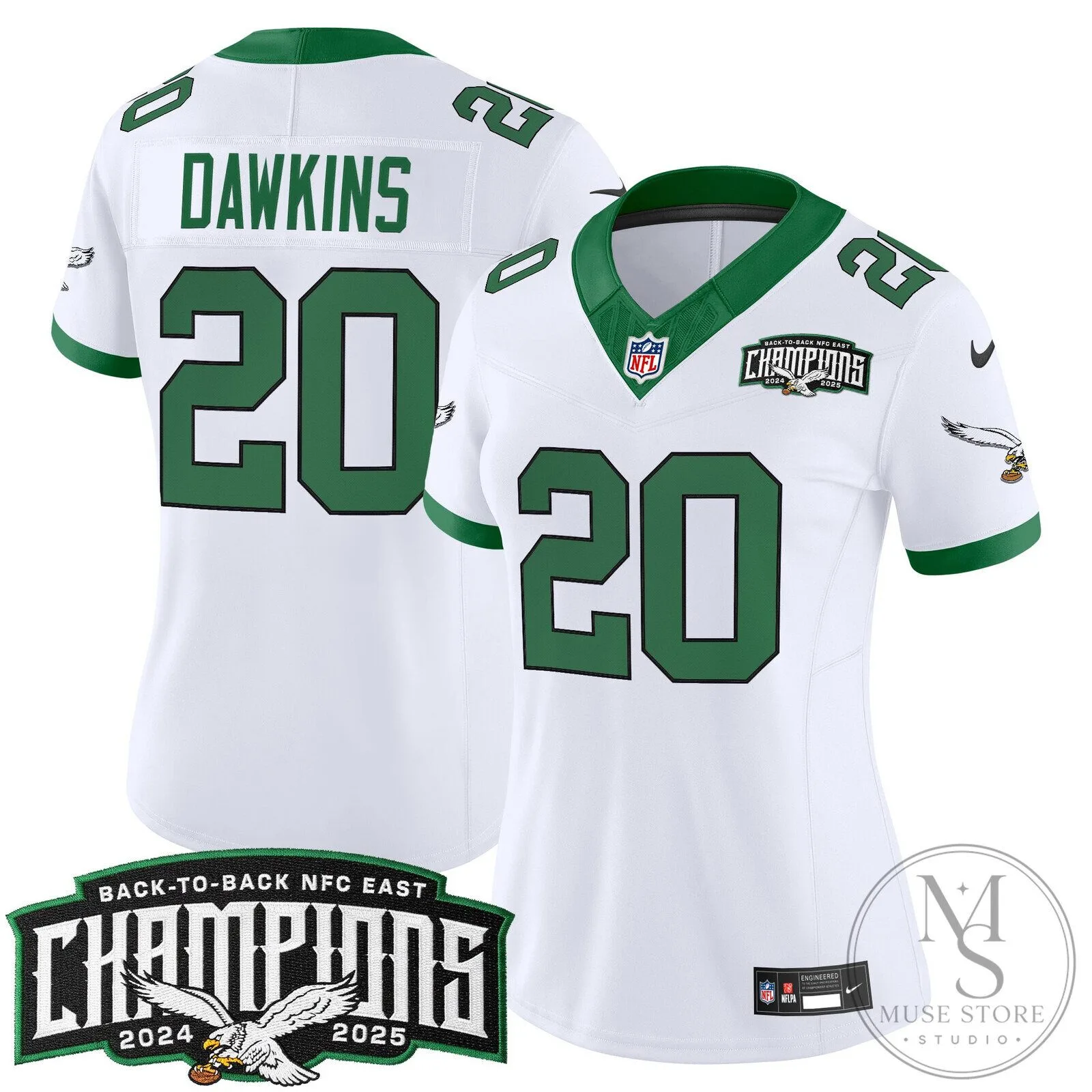 Philadelphia Eagles Back-to-Back NFC East Champions Saquon Barkley Football Jersey 82 Philadelphia Eagles Back-to-Back NFC East Champions Saquon Barkley Football Jersey