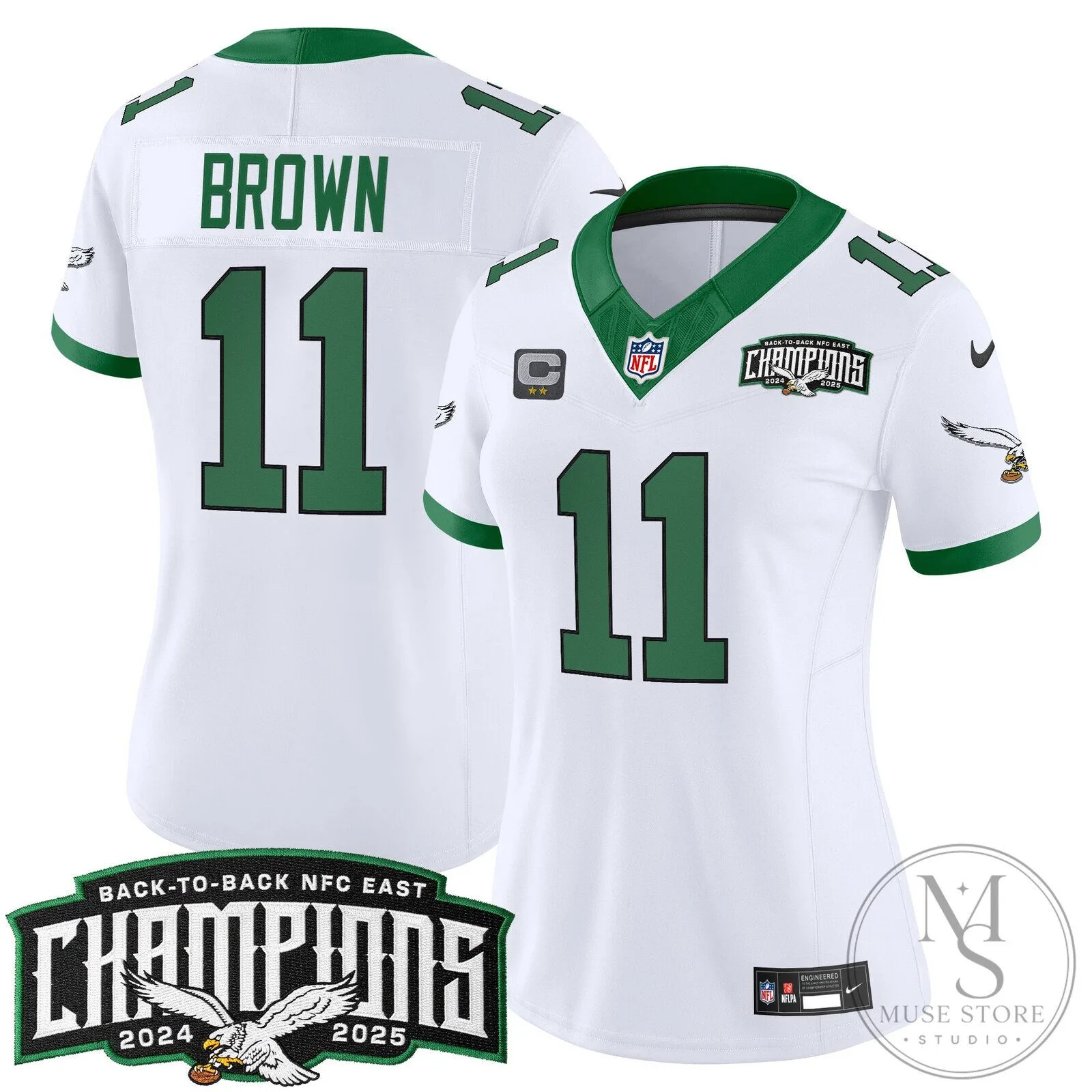 Philadelphia Eagles Back-to-Back NFC East Champions Saquon Barkley Football Jersey 83 Philadelphia Eagles Back-to-Back NFC East Champions Saquon Barkley Football Jersey