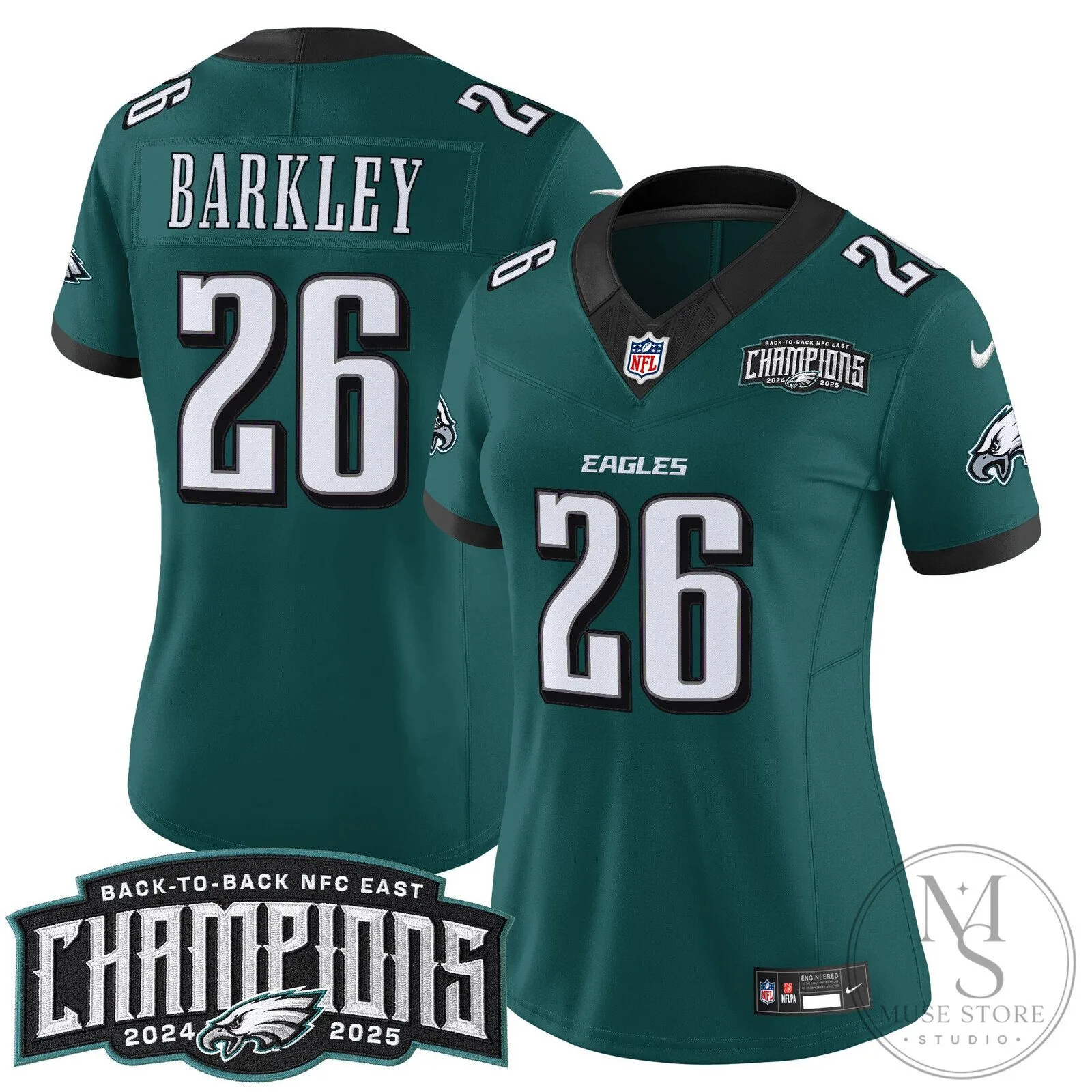 Philadelphia Eagles Back-to-Back NFC East Champions Saquon Barkley Football Jersey 84 Philadelphia Eagles Back-to-Back NFC East Champions Saquon Barkley Football Jersey