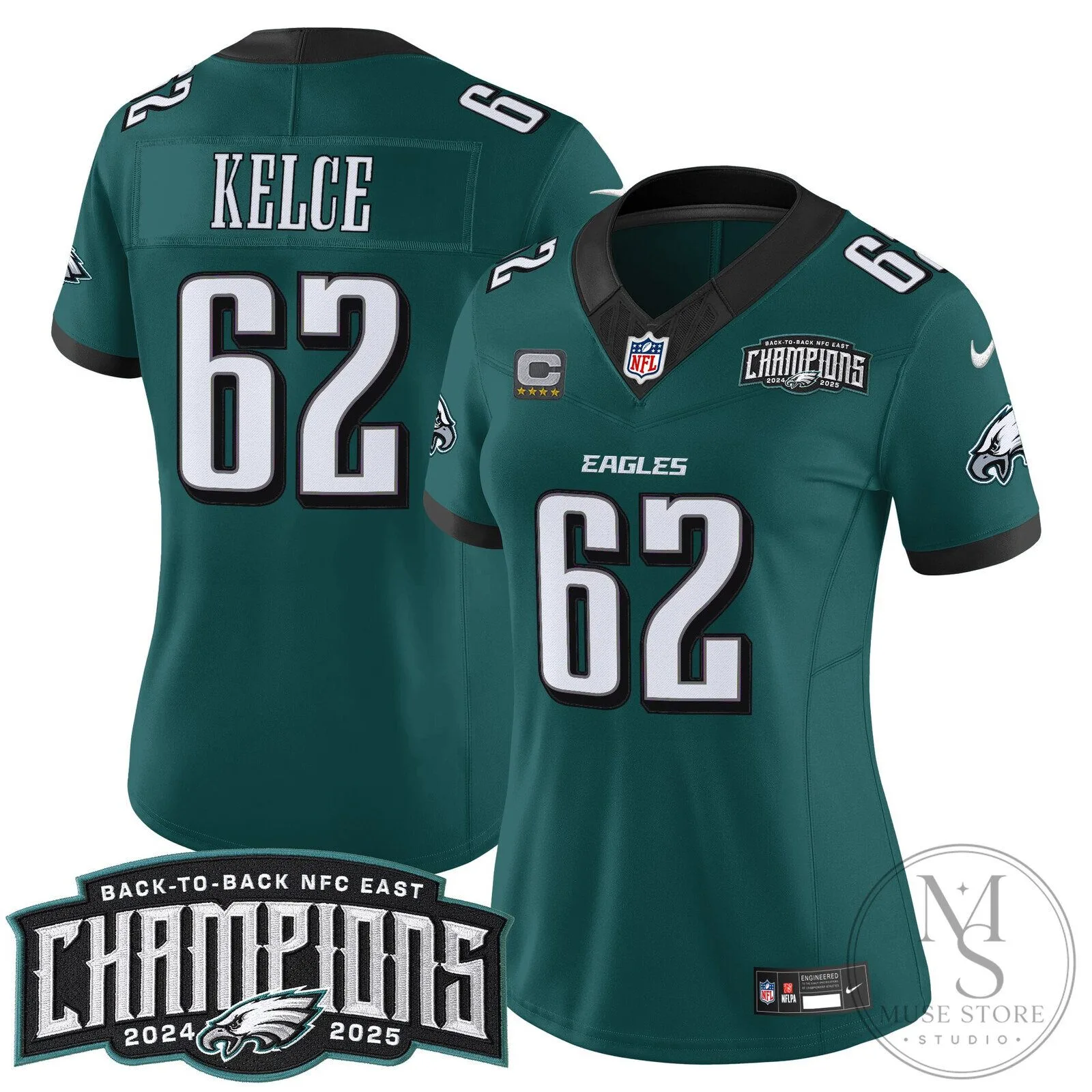 Philadelphia Eagles Back-to-Back NFC East Champions Saquon Barkley Football Jersey 88 Philadelphia Eagles Back-to-Back NFC East Champions Saquon Barkley Football Jersey