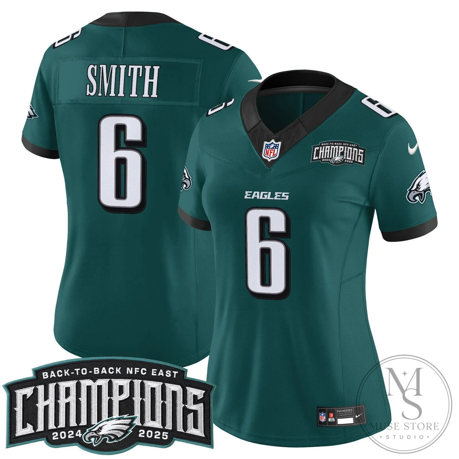 Philadelphia Eagles Back-to-Back NFC East Champions Saquon Barkley Football Jersey 89 Philadelphia Eagles Back-to-Back NFC East Champions Saquon Barkley Football Jersey