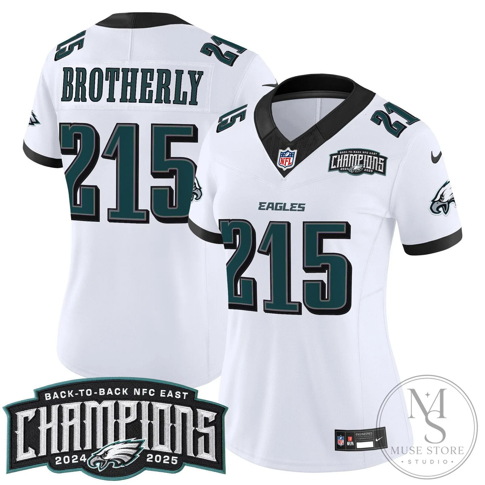 Philadelphia Eagles Back-to-Back NFC East Champions Saquon Barkley Football Jersey 96 Philadelphia Eagles Back-to-Back NFC East Champions Saquon Barkley Football Jersey