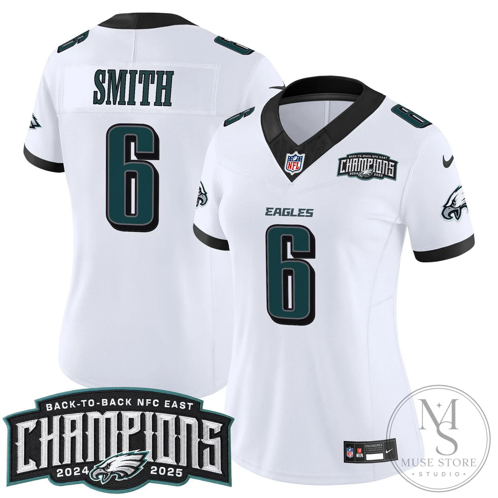 Philadelphia Eagles Back-to-Back NFC East Champions Saquon Barkley Football Jersey 99 Philadelphia Eagles Back-to-Back NFC East Champions Saquon Barkley Football Jersey