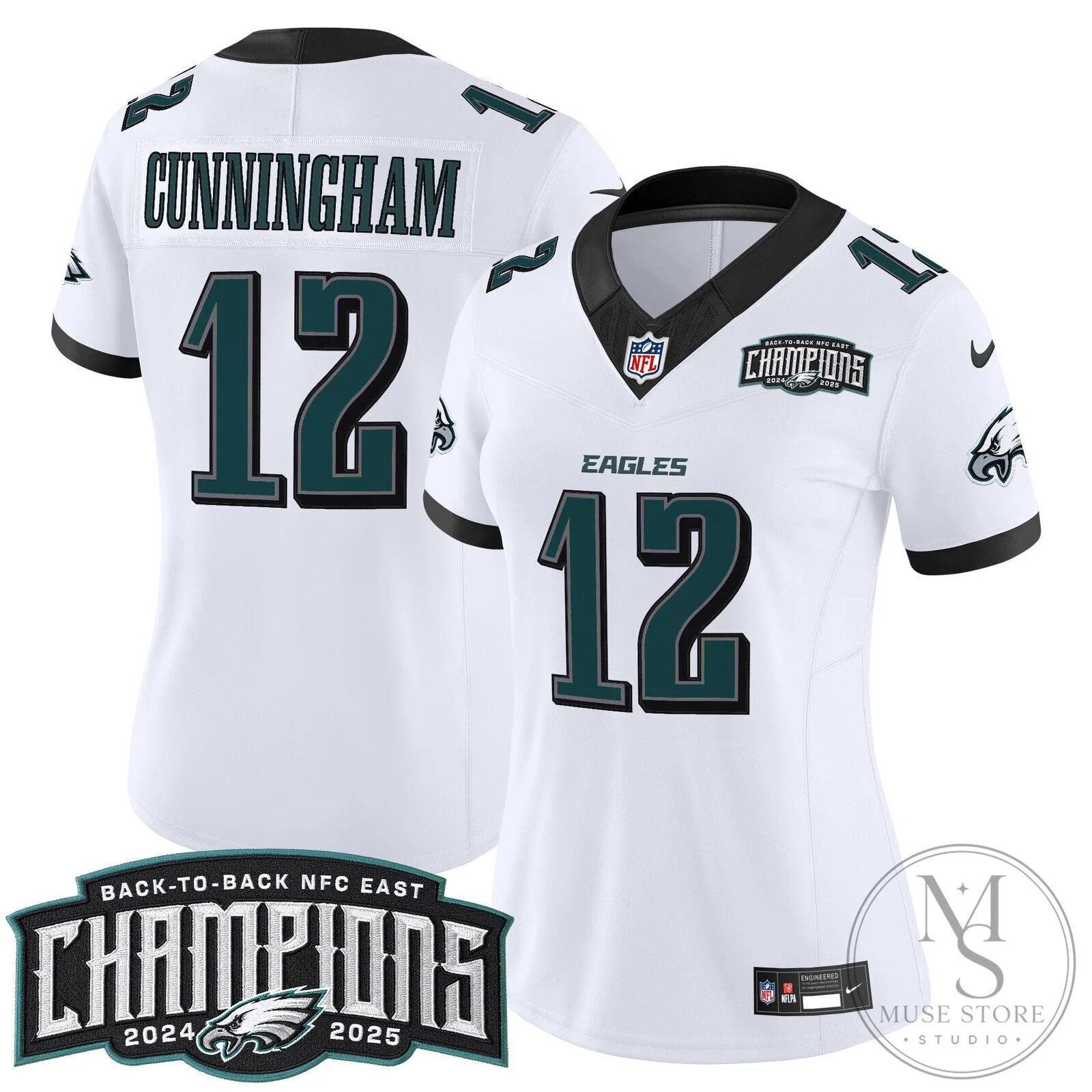 Philadelphia Eagles Back-to-Back NFC East Champions Saquon Barkley Football Jersey 100 Philadelphia Eagles Back-to-Back NFC East Champions Saquon Barkley Football Jersey