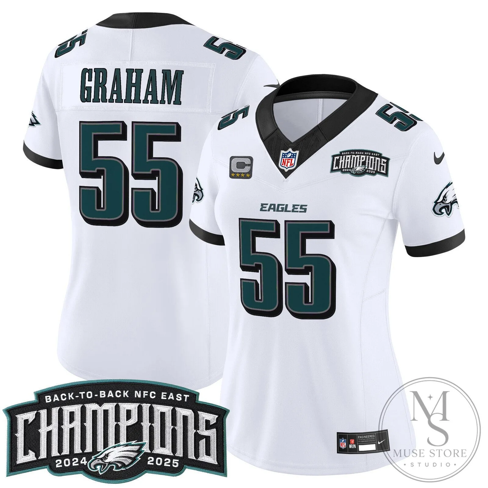 Philadelphia Eagles Back-to-Back NFC East Champions Saquon Barkley Football Jersey 101 Philadelphia Eagles Back-to-Back NFC East Champions Saquon Barkley Football Jersey