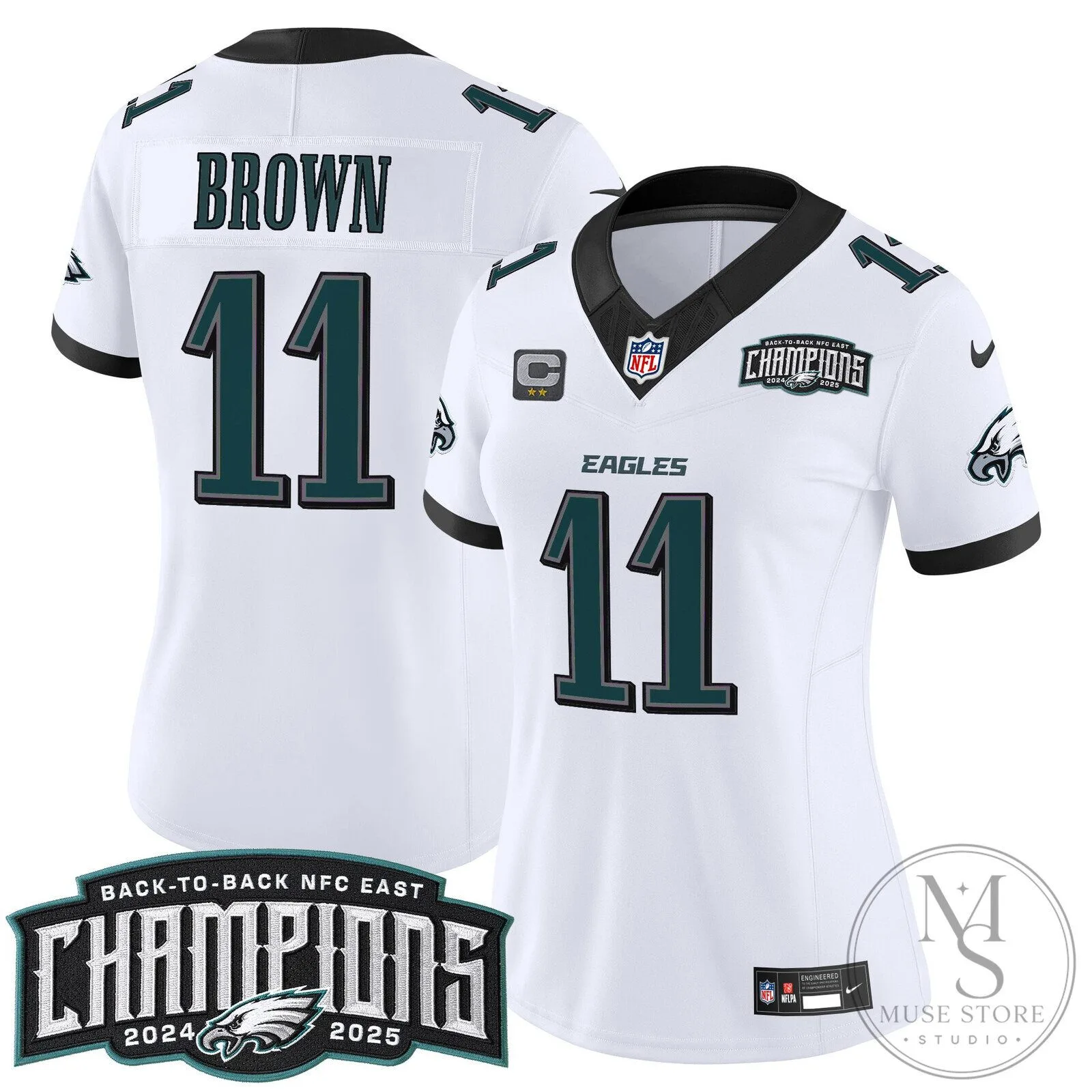 Philadelphia Eagles Back-to-Back NFC East Champions Saquon Barkley Football Jersey 103 Philadelphia Eagles Back-to-Back NFC East Champions Saquon Barkley Football Jersey