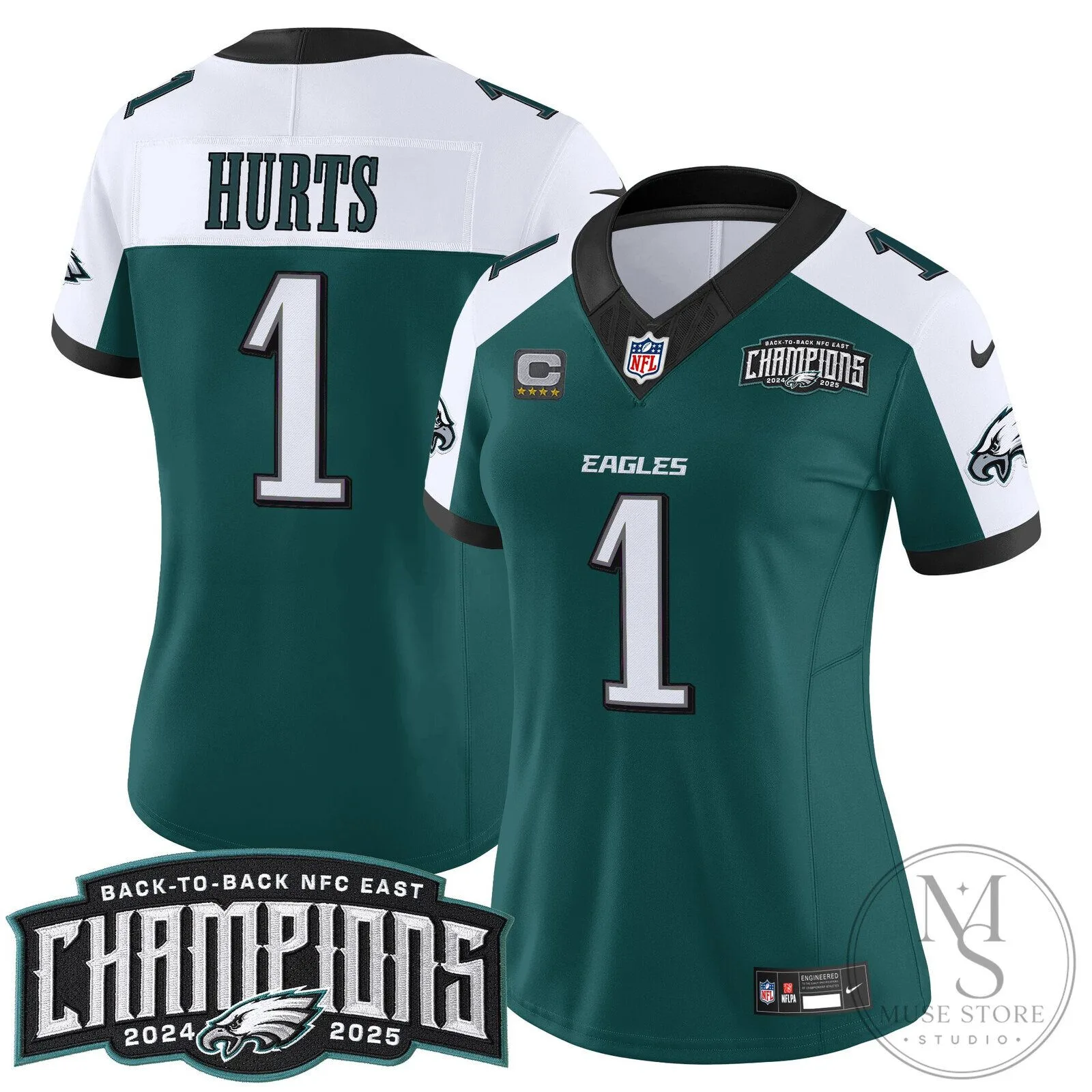 Philadelphia Eagles Back-to-Back NFC East Champions Saquon Barkley Football Jersey 107 Philadelphia Eagles Back-to-Back NFC East Champions Saquon Barkley Football Jersey