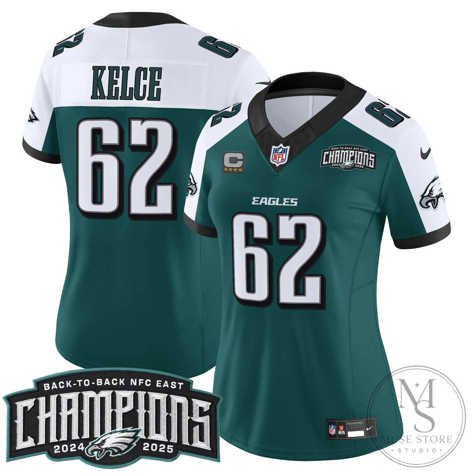 Philadelphia Eagles Back-to-Back NFC East Champions Saquon Barkley Football Jersey 108 Philadelphia Eagles Back-to-Back NFC East Champions Saquon Barkley Football Jersey