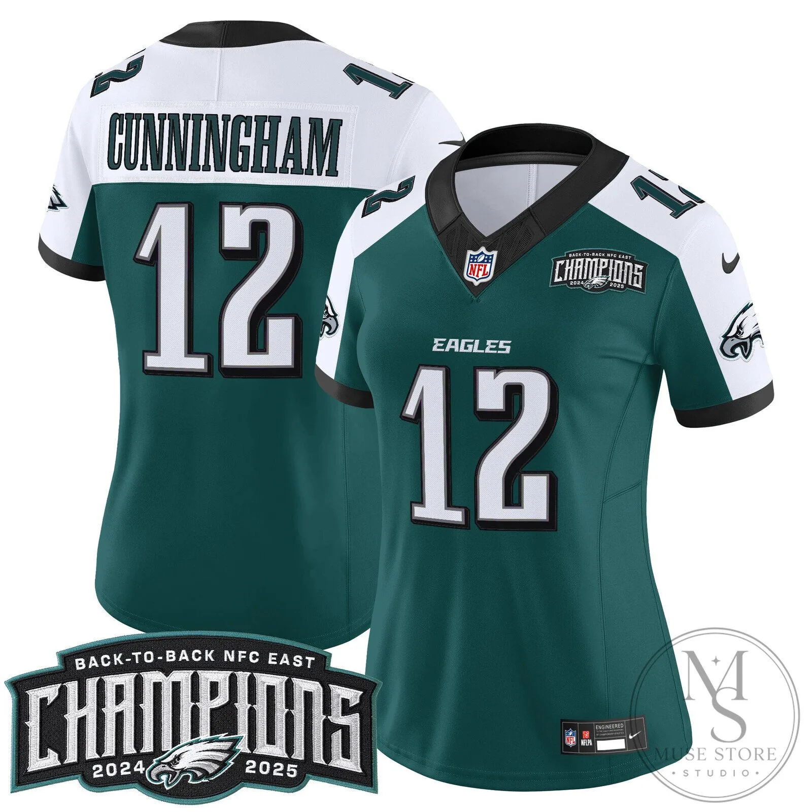 Philadelphia Eagles Back-to-Back NFC East Champions Saquon Barkley Football Jersey 110 Philadelphia Eagles Back-to-Back NFC East Champions Saquon Barkley Football Jersey