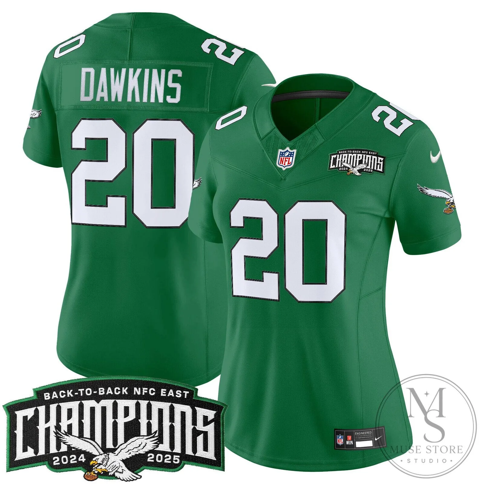 Philadelphia Eagles Back-to-Back NFC East Champions Saquon Barkley Football Jersey 122 Philadelphia Eagles Back-to-Back NFC East Champions Saquon Barkley Football Jersey