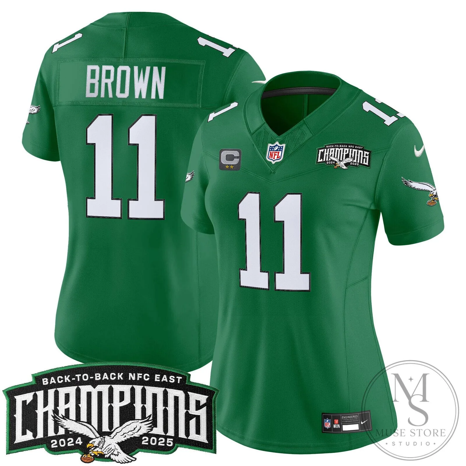 Philadelphia Eagles Back-to-Back NFC East Champions Saquon Barkley Football Jersey 123 Philadelphia Eagles Back-to-Back NFC East Champions Saquon Barkley Football Jersey