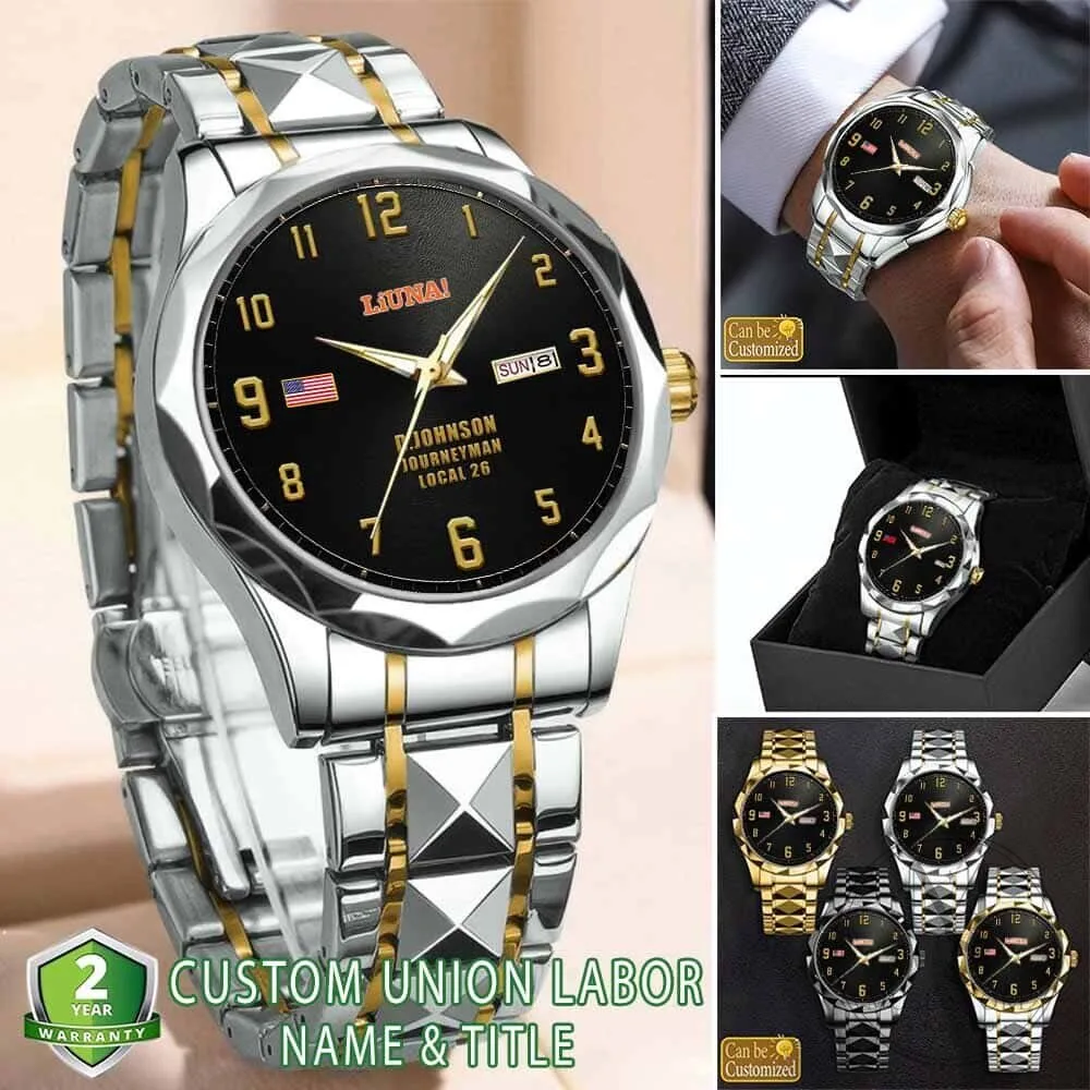 LIUNA Laborers' International Union of North America Stainless Steel Watch 7 LIUNA Laborers