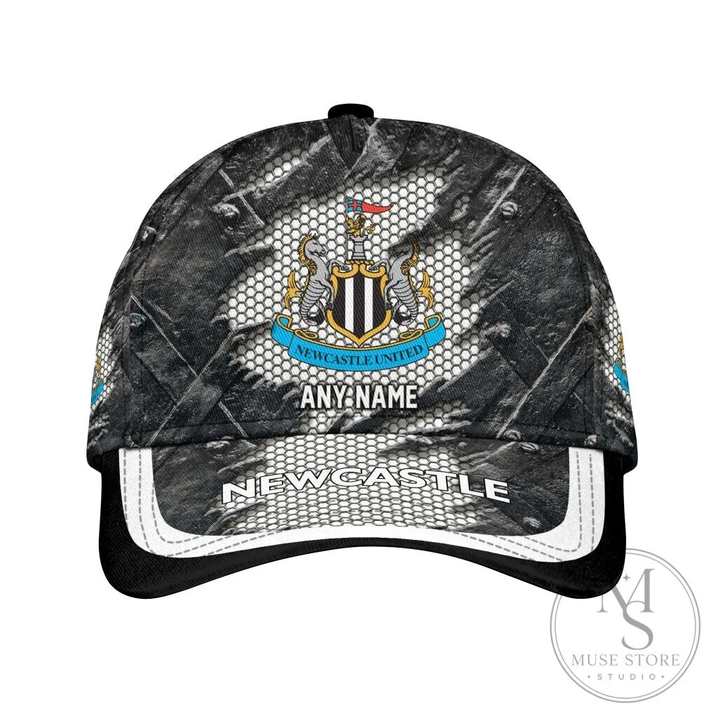 Newcastle United Football Club Personalized Black Honeycomb Pattern Baseball Cap Hat 2 Newcastle United Football Club Personalized Black Honeycomb Pattern Baseball Cap Hat