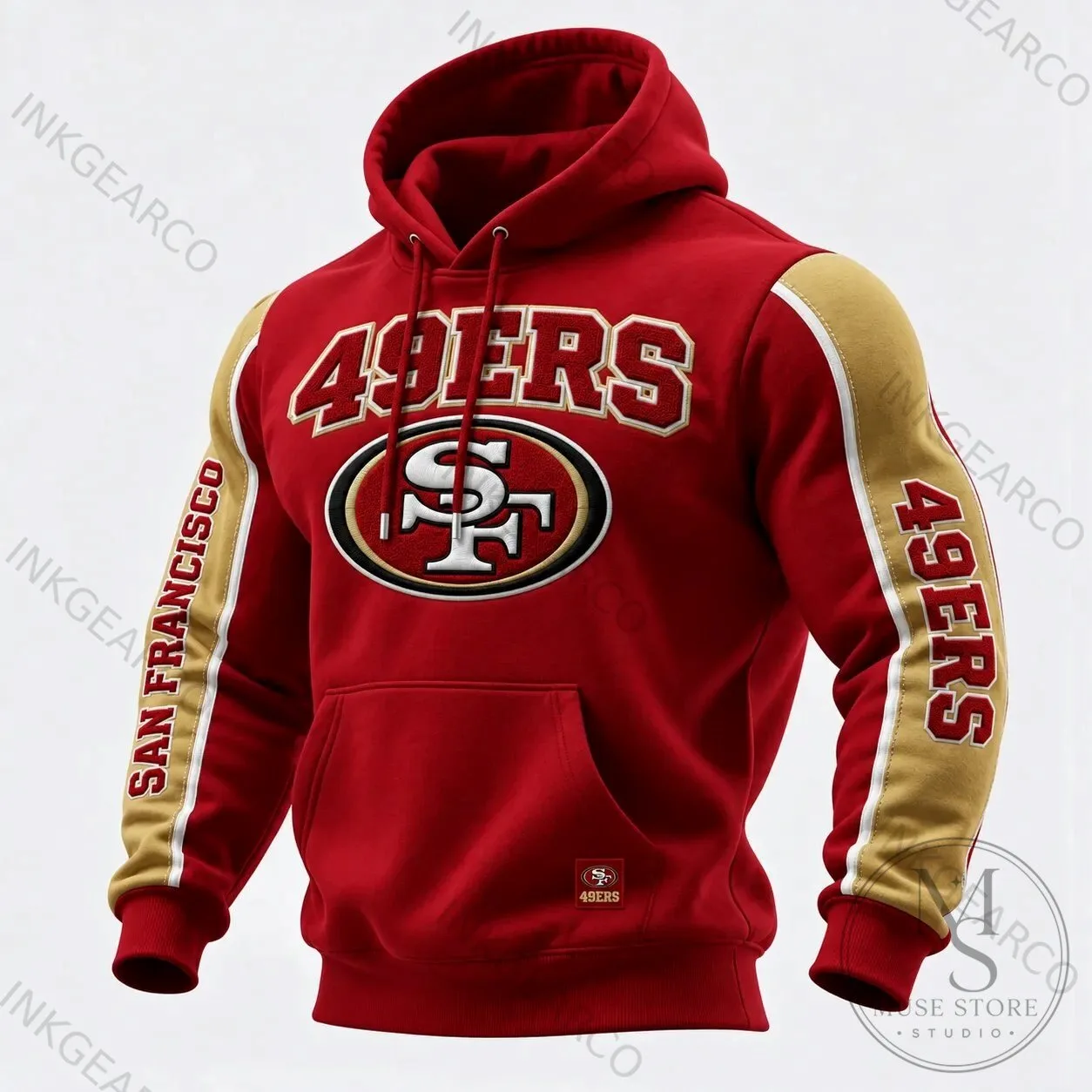 Red and Gold Hoodie for San Francisco 49ers NFL Football Fans 2 Red and Gold Hoodie for San Francisco 49ers NFL Football Fans