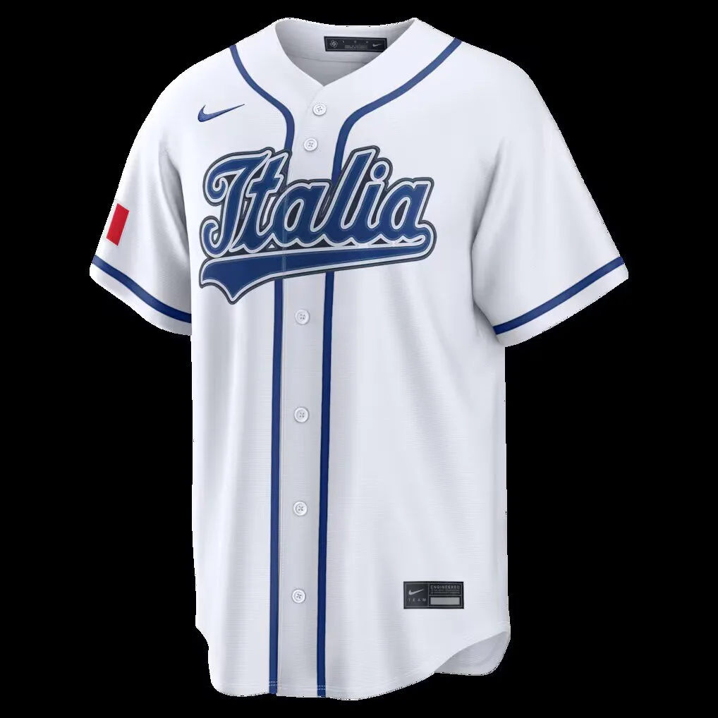 Italy National Baseball Team White 2026 World Baseball Classic Home Jersey 4 Italy National Baseball Team White 2026 World Baseball Classic Home Jersey
