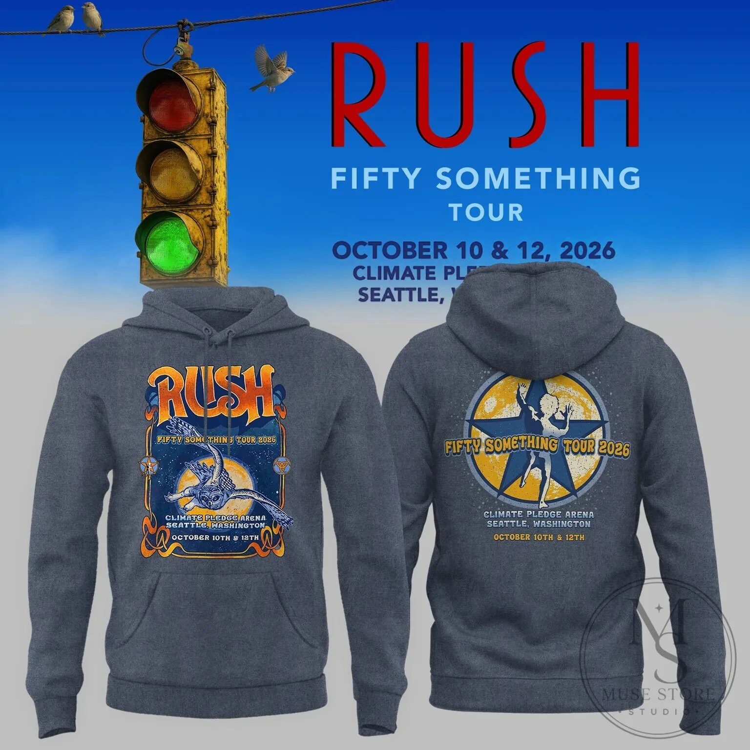 Rush Fifty Something Tour 2026 Climate Pledge Arena Hoodie 2 Rush Fifty Something Tour 2026 Climate Pledge Arena Hoodie