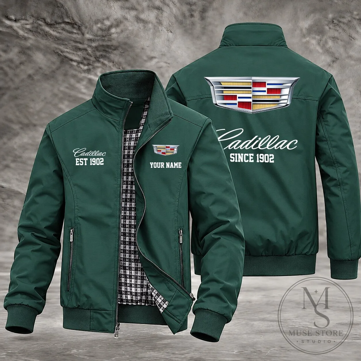 Cadillac Est 1902 Custom Name Bomber Jacket for Men and Women 17 Cadillac Est 1902 Custom Name Bomber Jacket for Men and Women
