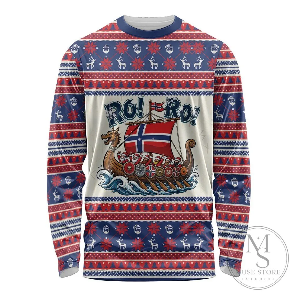 Norge Christmas Ro Ro Viking Santa Claus Long Sleeve Shirt 1 Norge Christmas Ro Ro Viking Santa Claus Long Sleeve Shirt