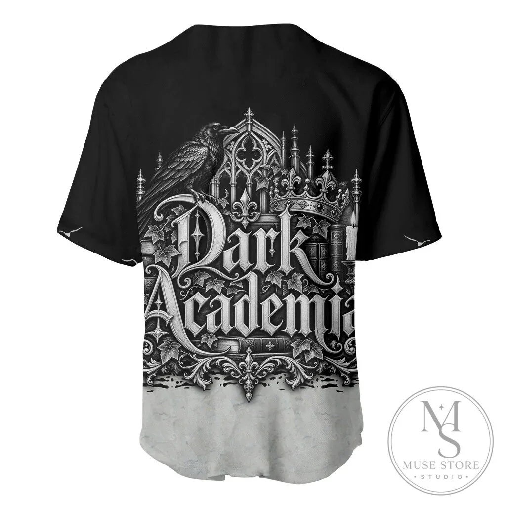 Dark Academia Raven Gothic Literature Vintage Bookish Baseball Jersey 8 Dark Academia Raven Gothic Literature Vintage Bookish Baseball Jersey
