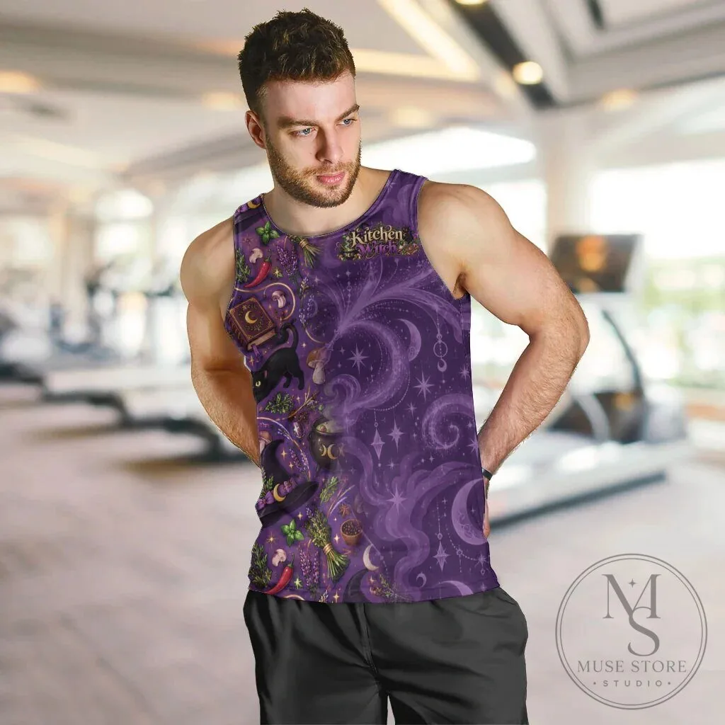 Kitchen Witch Mystical Magic Herb Cauldron Black Cat All Over Print Tank Top 9 Kitchen Witch Mystical Magic Herb Cauldron Black Cat All Over Print Tank Top
